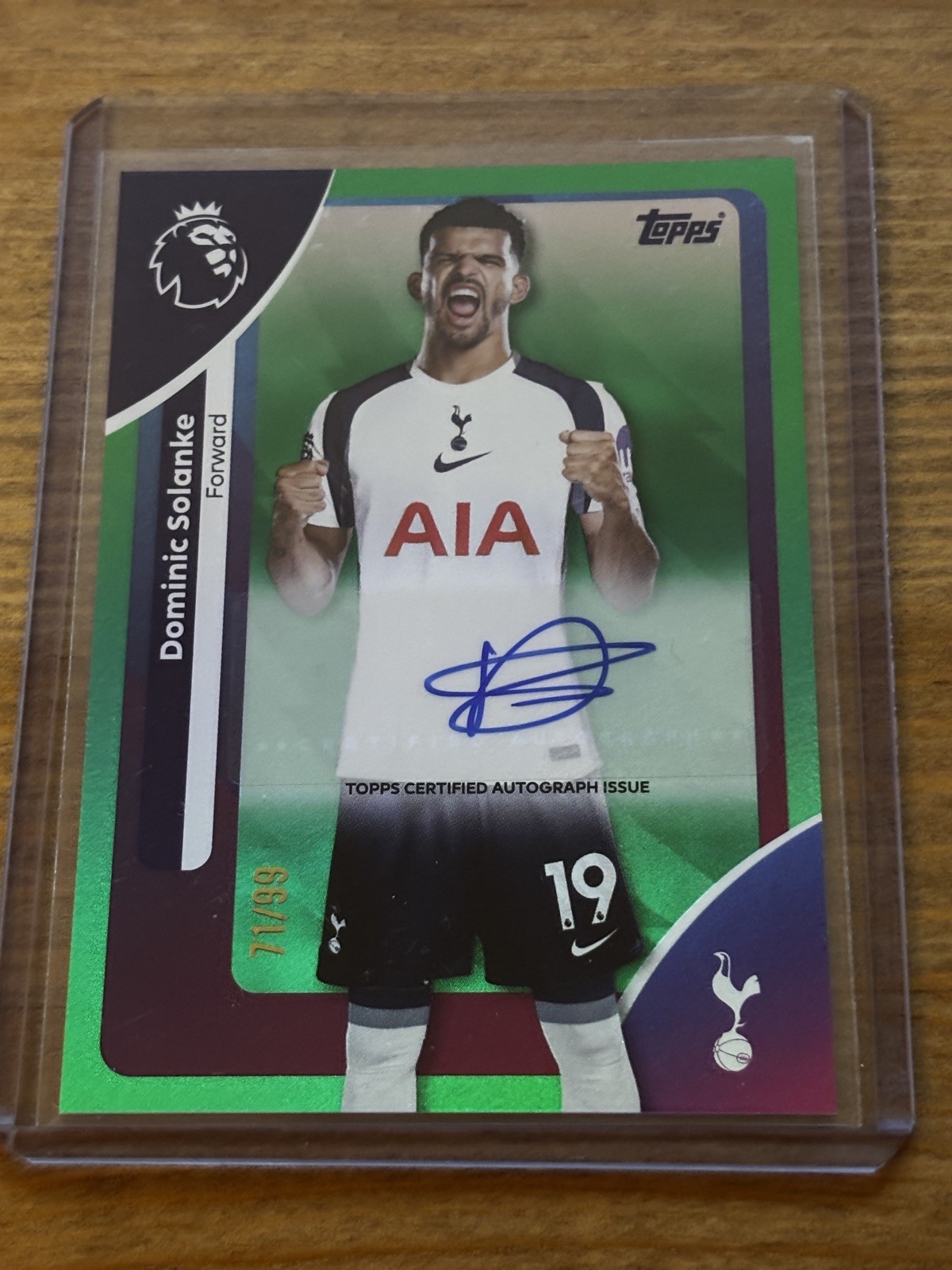 Dominic Solanke Auto 71/99 Topps - Tottenham for sale on Ebay