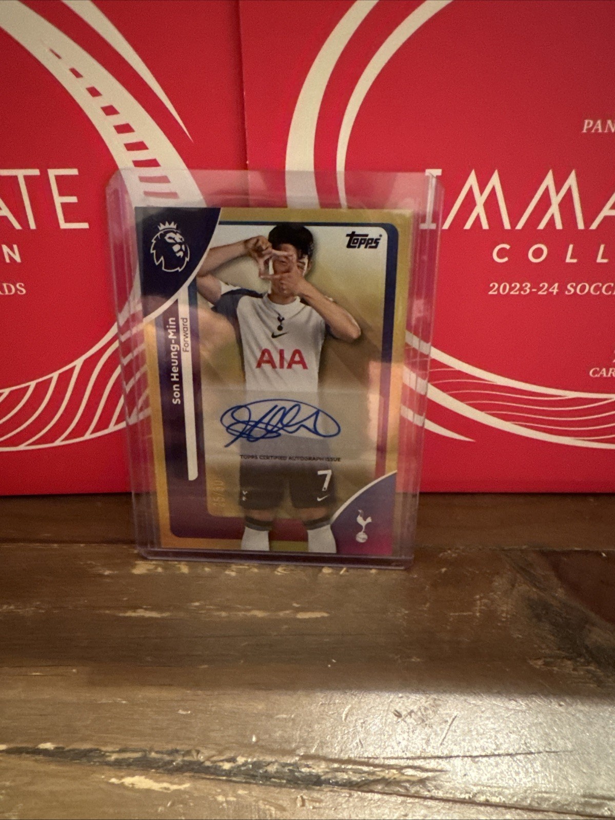 Topps Premier League 25/26 Tottenham Hotspur Son Heung-Min Auto Gold 25/50 for sale on Ebay