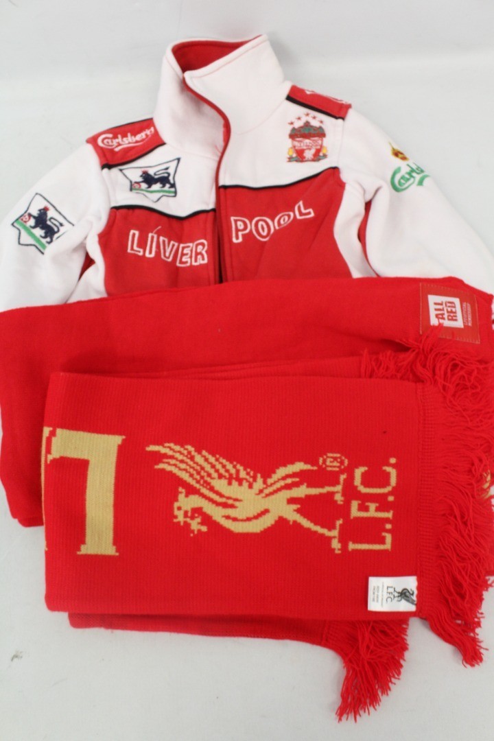 Joblot LIVERPOOL FC Merchandise Child Jacket & x2 Scarf - BB9 for sale on Ebay