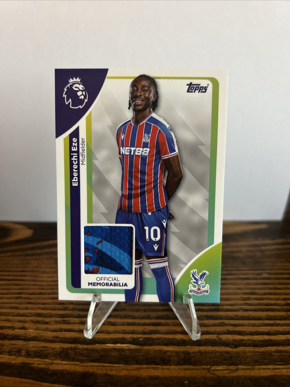 Topps 26 Premier League - Crystal Palace - Eberechi Eze - Relic Card for sale on Ebay