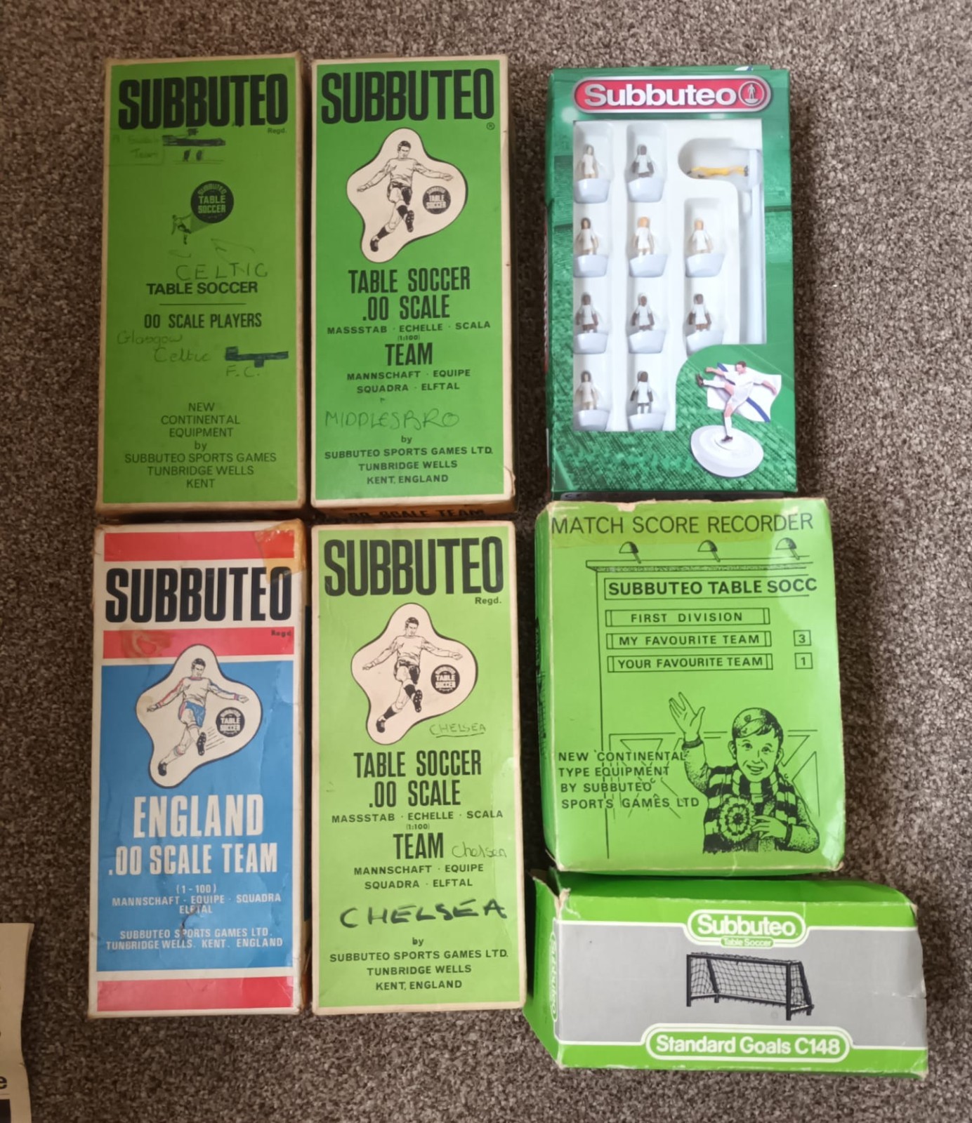 Subbuteo Job Lot - 5 Teams, Scoreboard, Goals, 1970's + for sale on Ebay