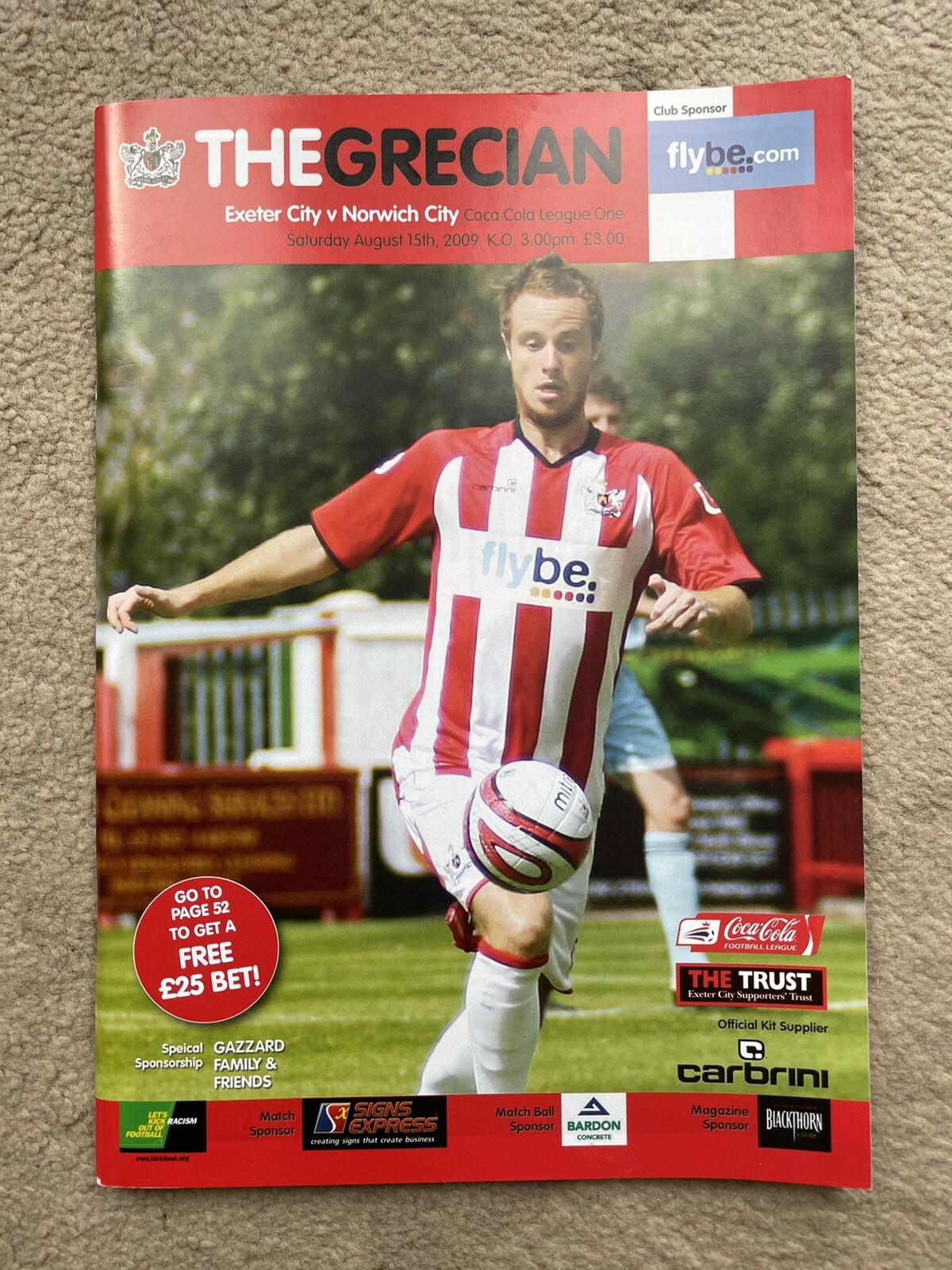 Exeter City v Norwich City - Coca~Cola League 1  2009/10 Programme for sale on Ebay