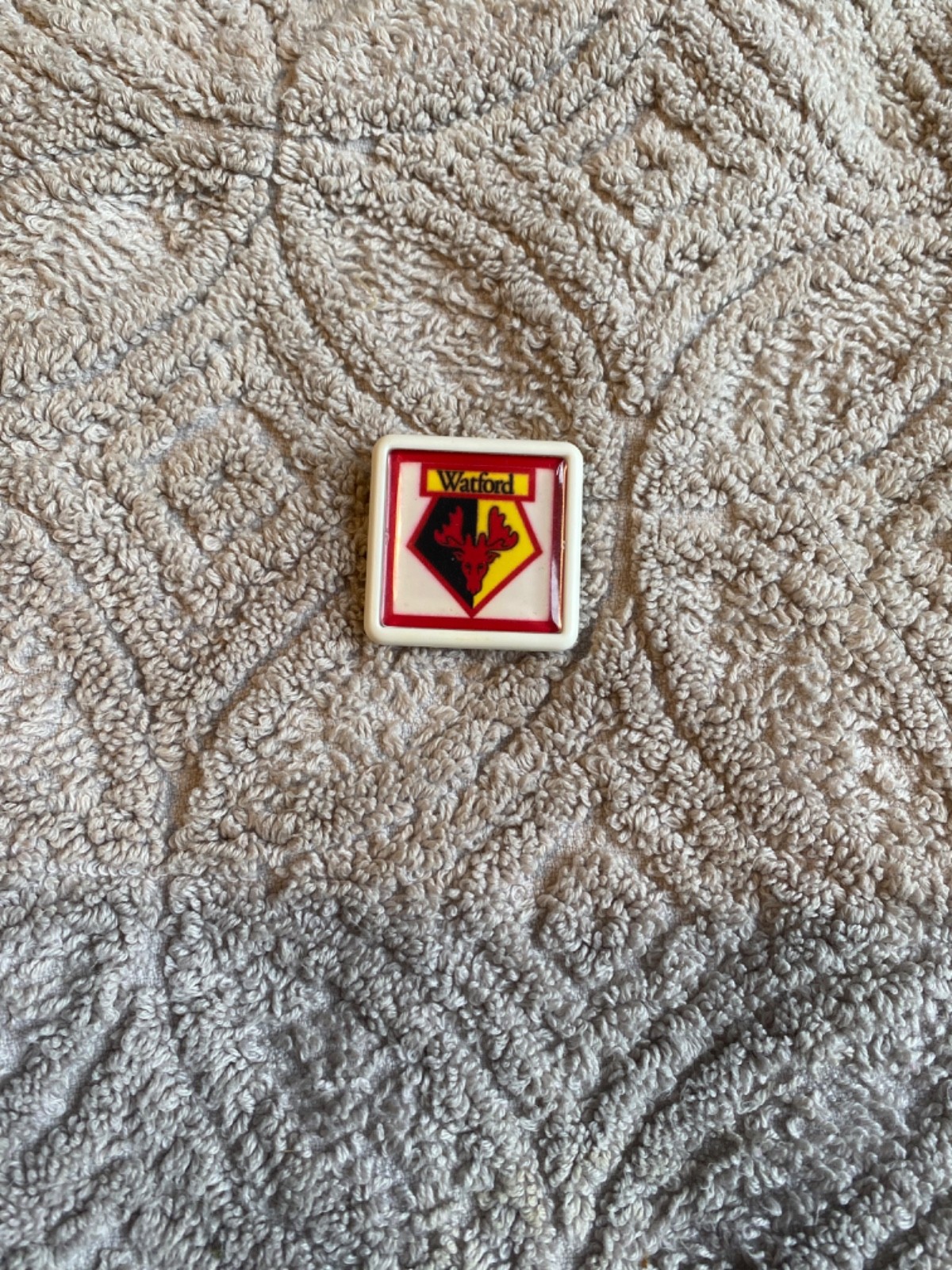 vintage watford f.c football plastic badge for sale on Ebay