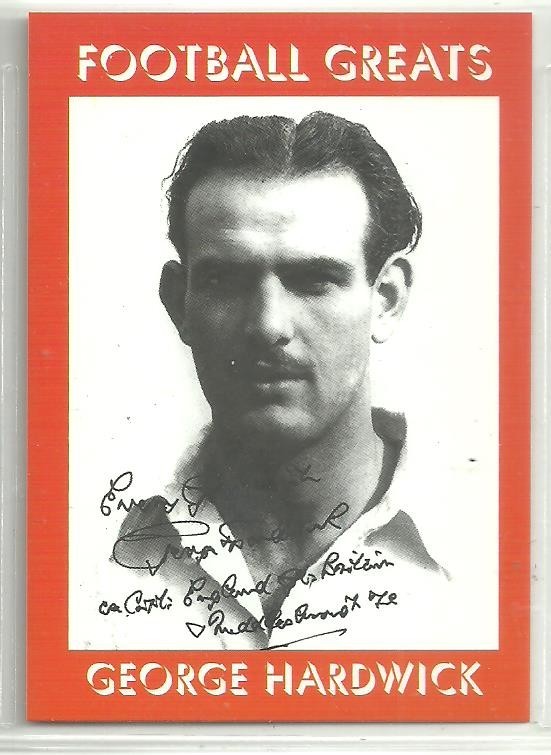 George Hardwick - MIDDLESBROUGH - 'Football Greats' Card -  The Beautiful Game for sale on Ebay