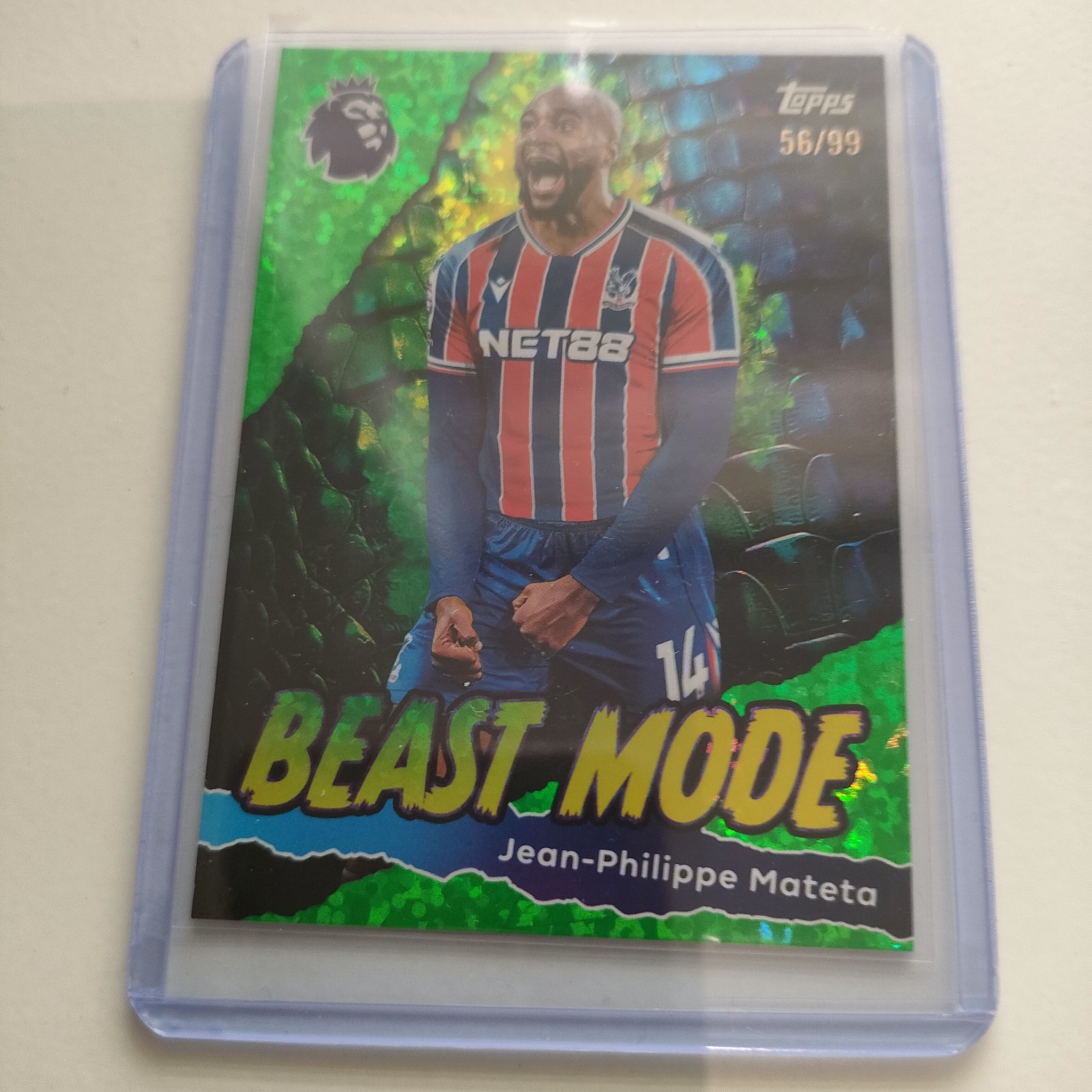 Jean-Philippe Mateta Beast Mode Topps Premier League 2025/2026 56/99 Palace for sale on Ebay