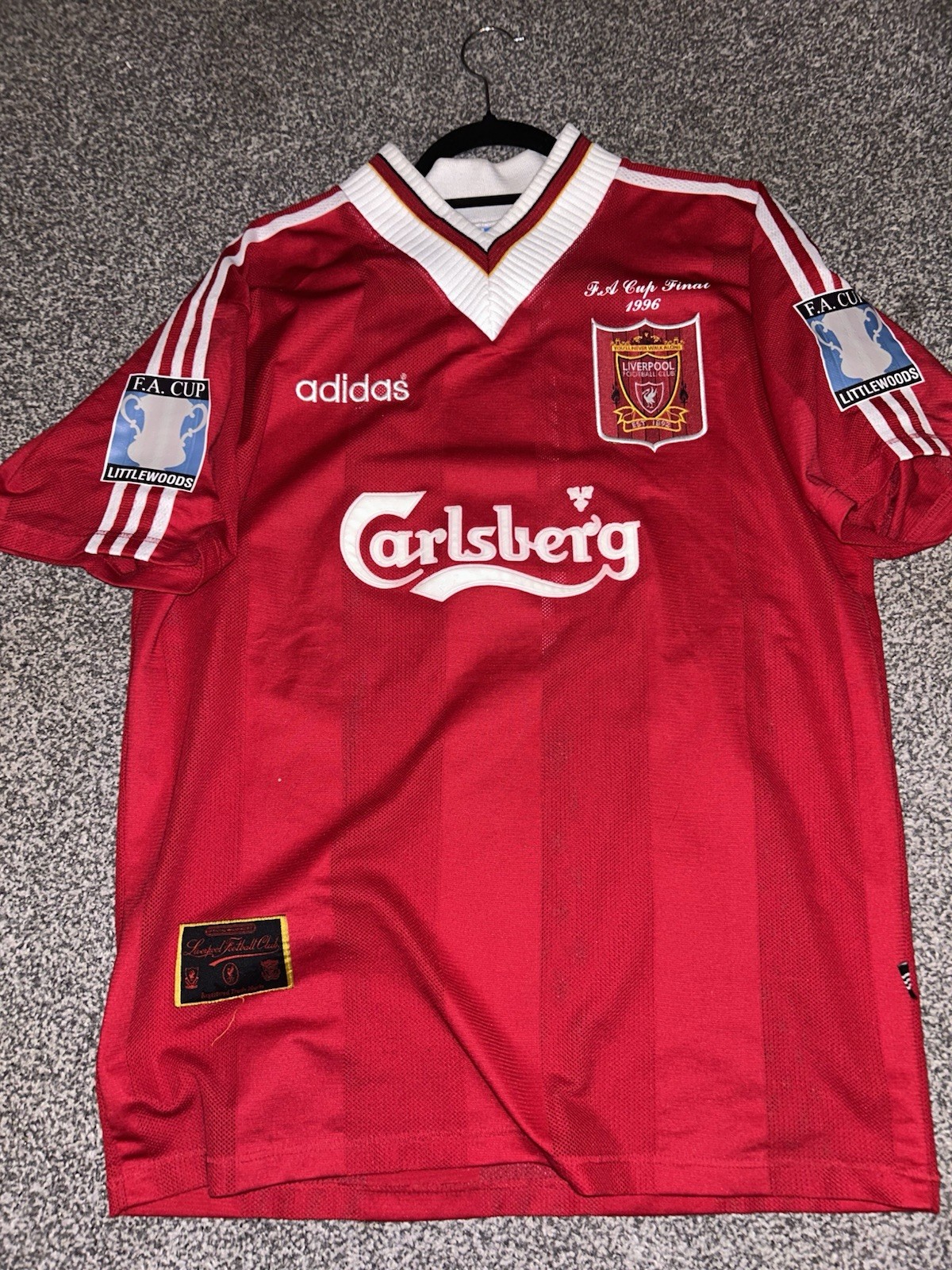 Liverpool 1995-1996 Home Football Shirt Size Large FA Cup Rush 9 for sale on Ebay