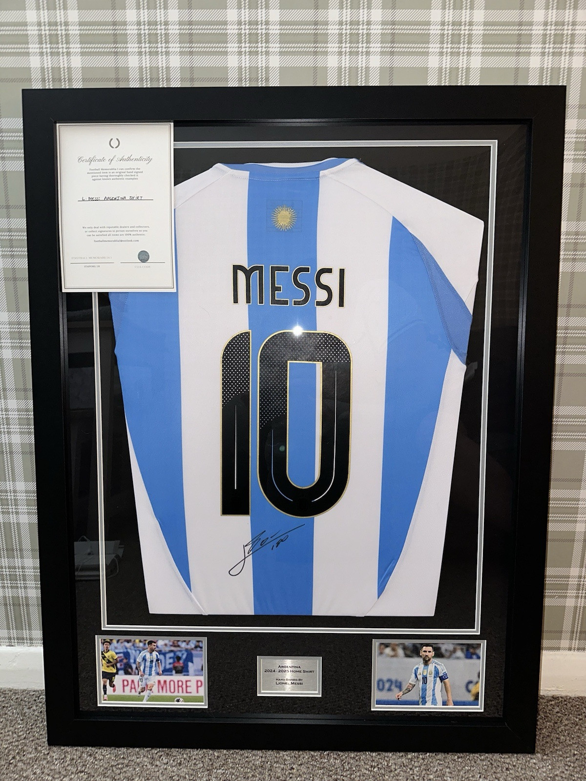 Lionel Messi | Hand Signed | Argentina Home Shirt | 2024-2025 | +COA for sale on Ebay