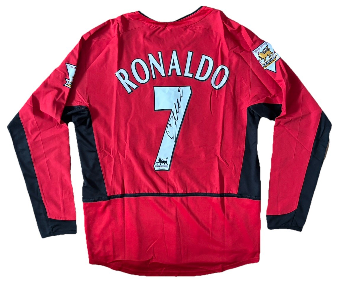 CRISTIANO RONALDO Signed Official RETRO Man Utd Jersey HOME Premier League COA for sale on Ebay