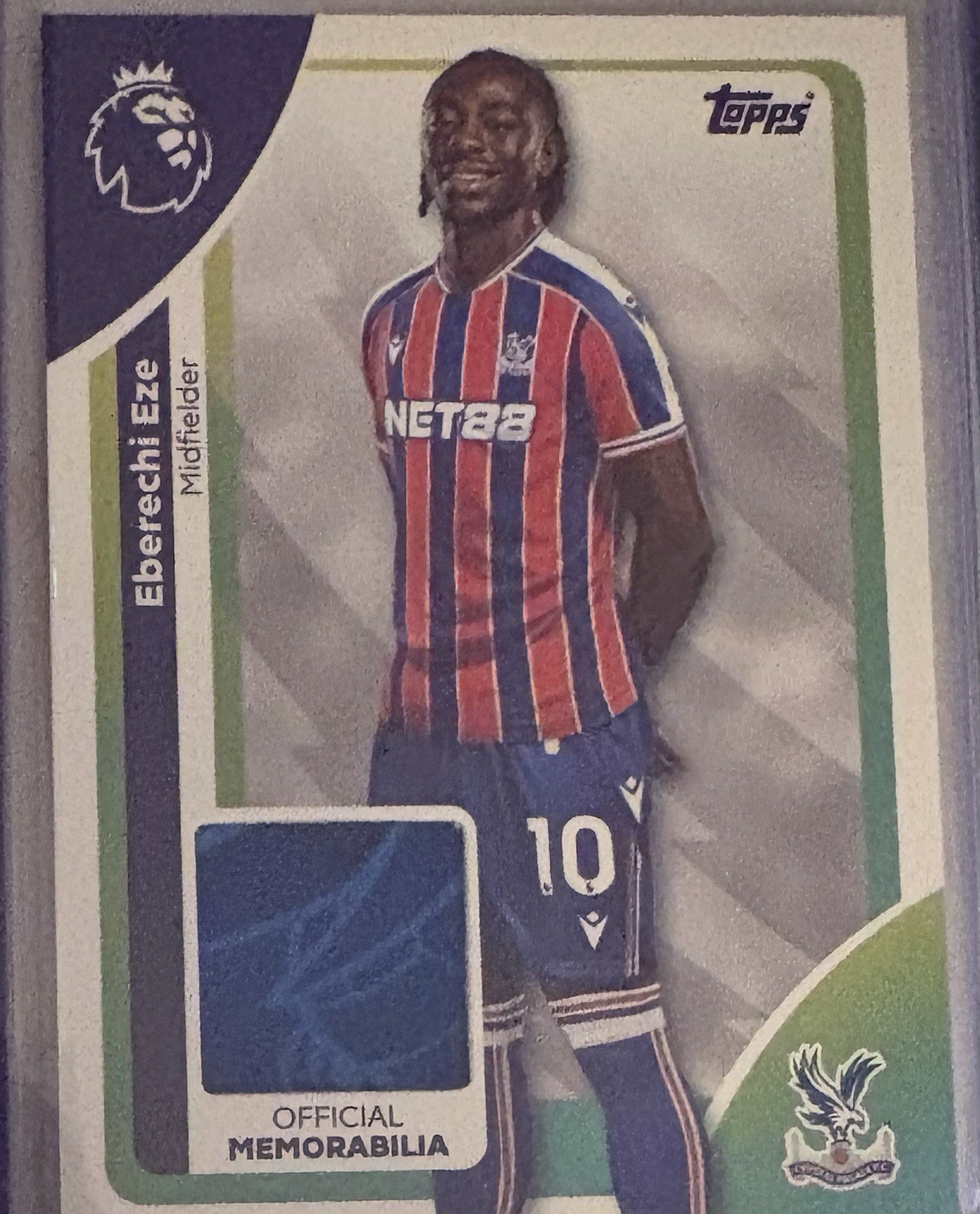 Topps Premier League 2026 Relic Patch Card Eberechi Eze Crystal Palace for sale on Ebay