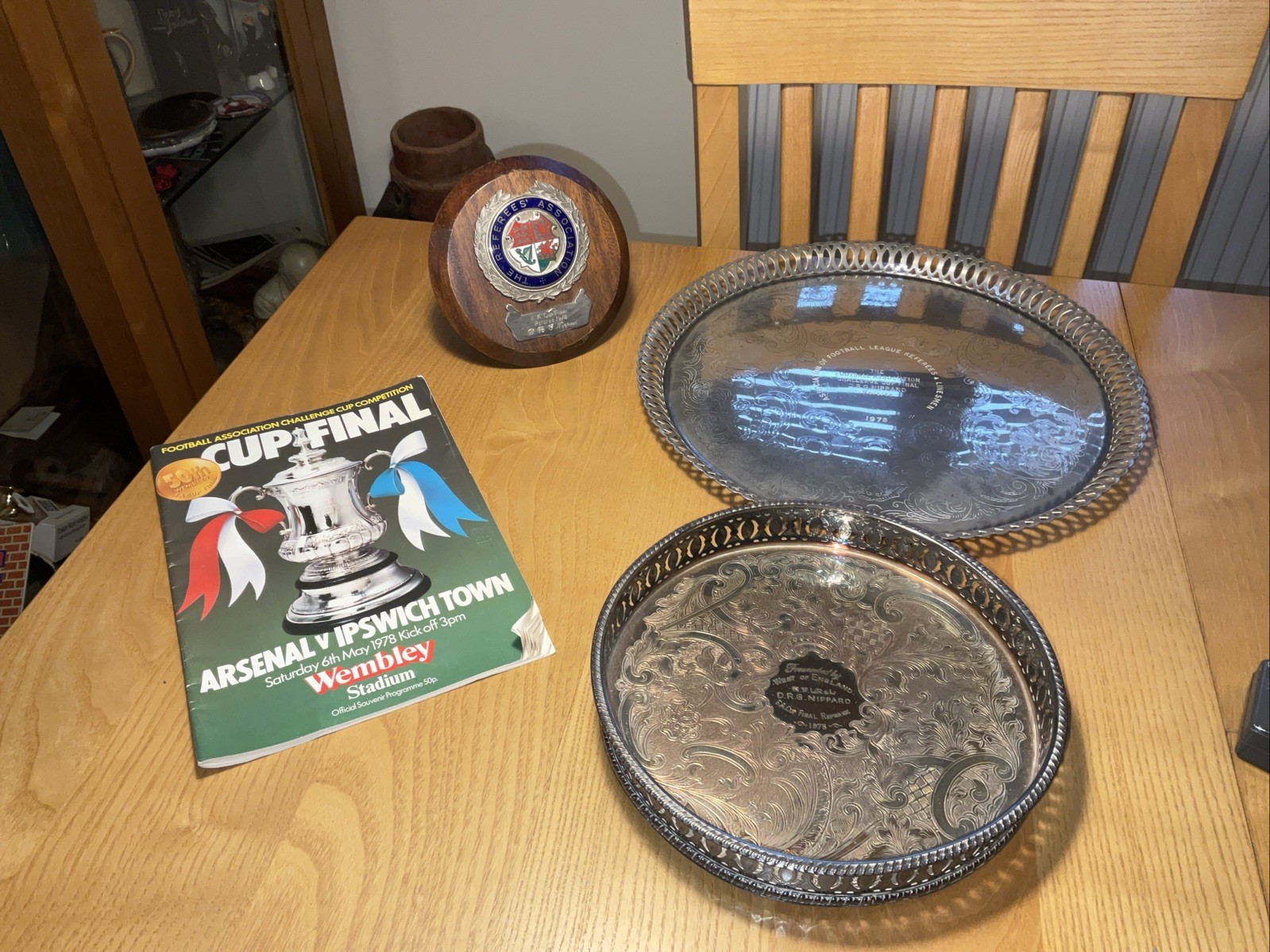 FA Cup 1978 Arsenal V Ipswich Town Referee Awards Shield And Programme D Nippard for sale on Ebay