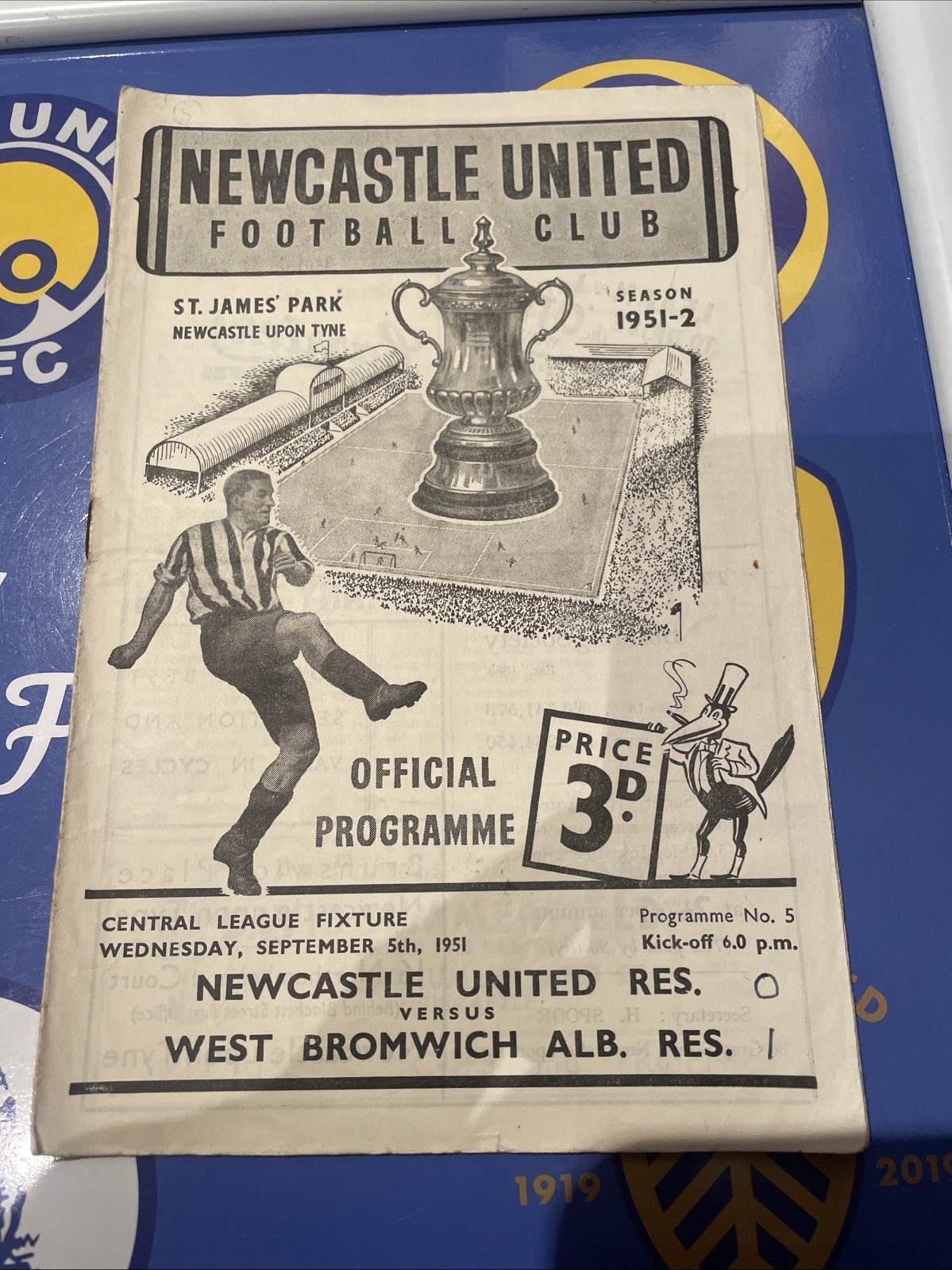 Newcastle United Reserves V West Bromwich Albion Reserves 51/52 for sale on Ebay