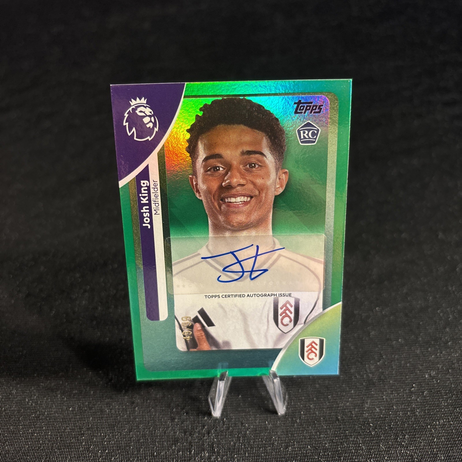 Josh King Rookie /99 - Topps Premier League 2026 - True Green RC - Fulham for sale on Ebay