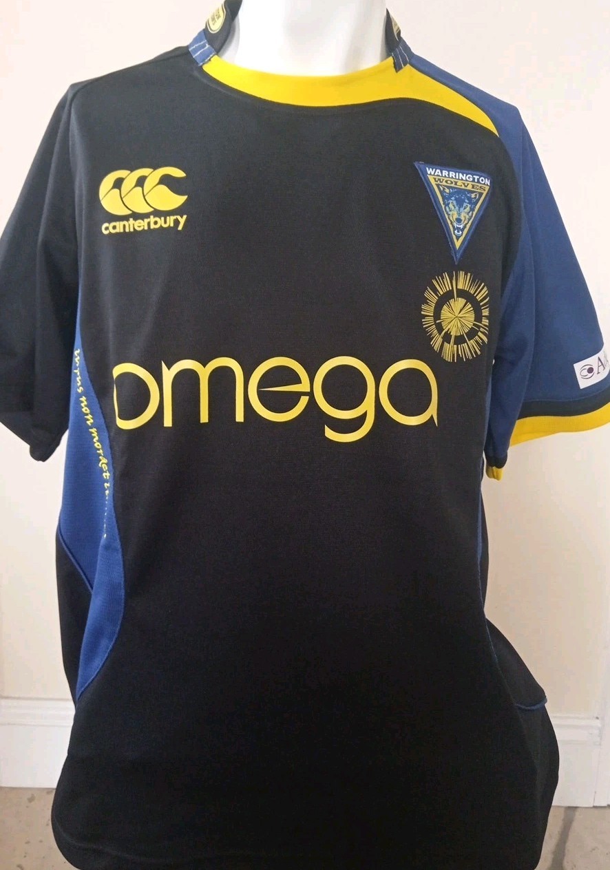 Warrington WOLVES RUGBY LEAGUE JERSEY ADULT MEDIUM for sale on Ebay