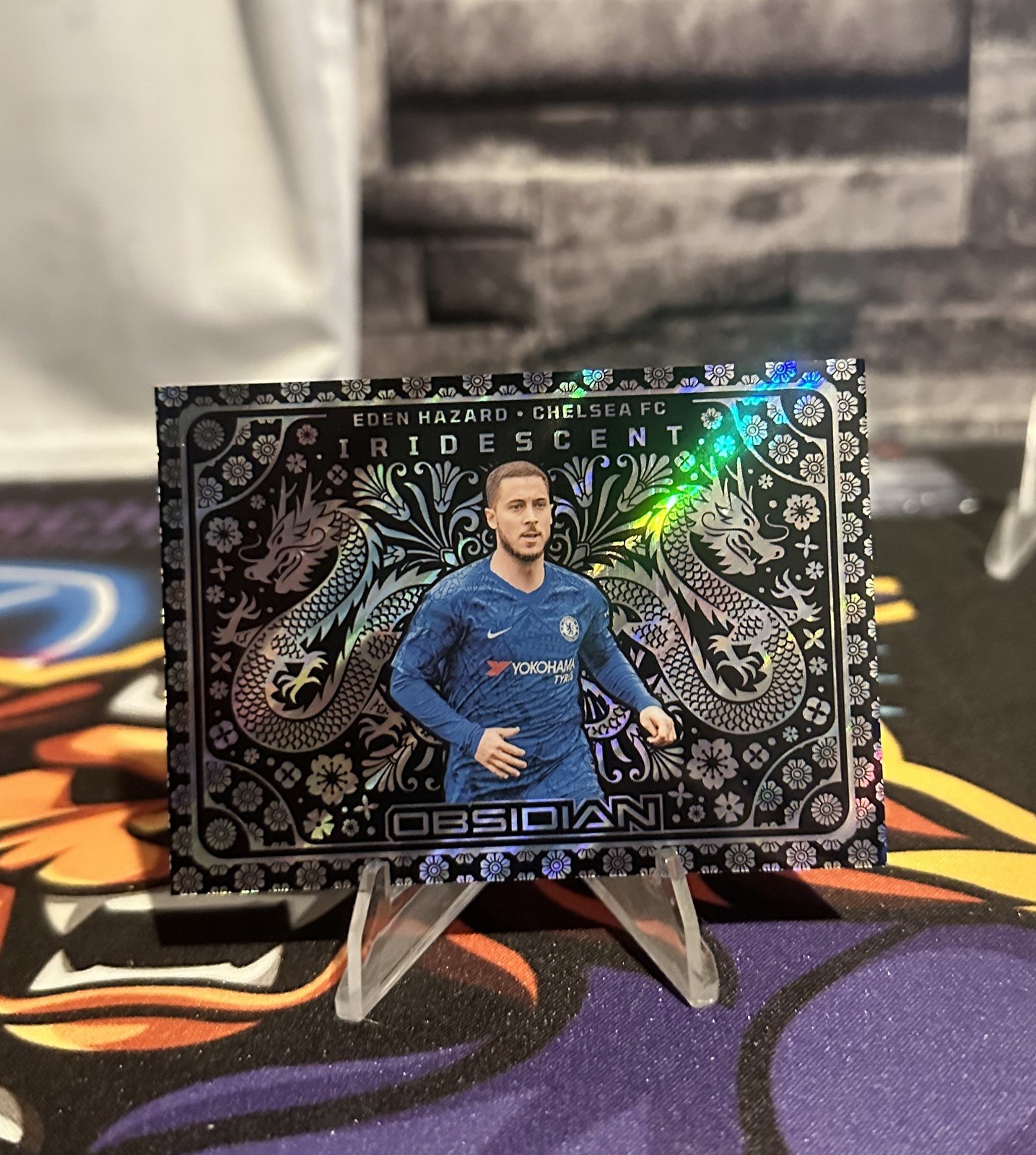Panini Obsidian Soccer  24/25 Chelsea Eden Hazard Iridescent Case Hit SSP for sale on Ebay