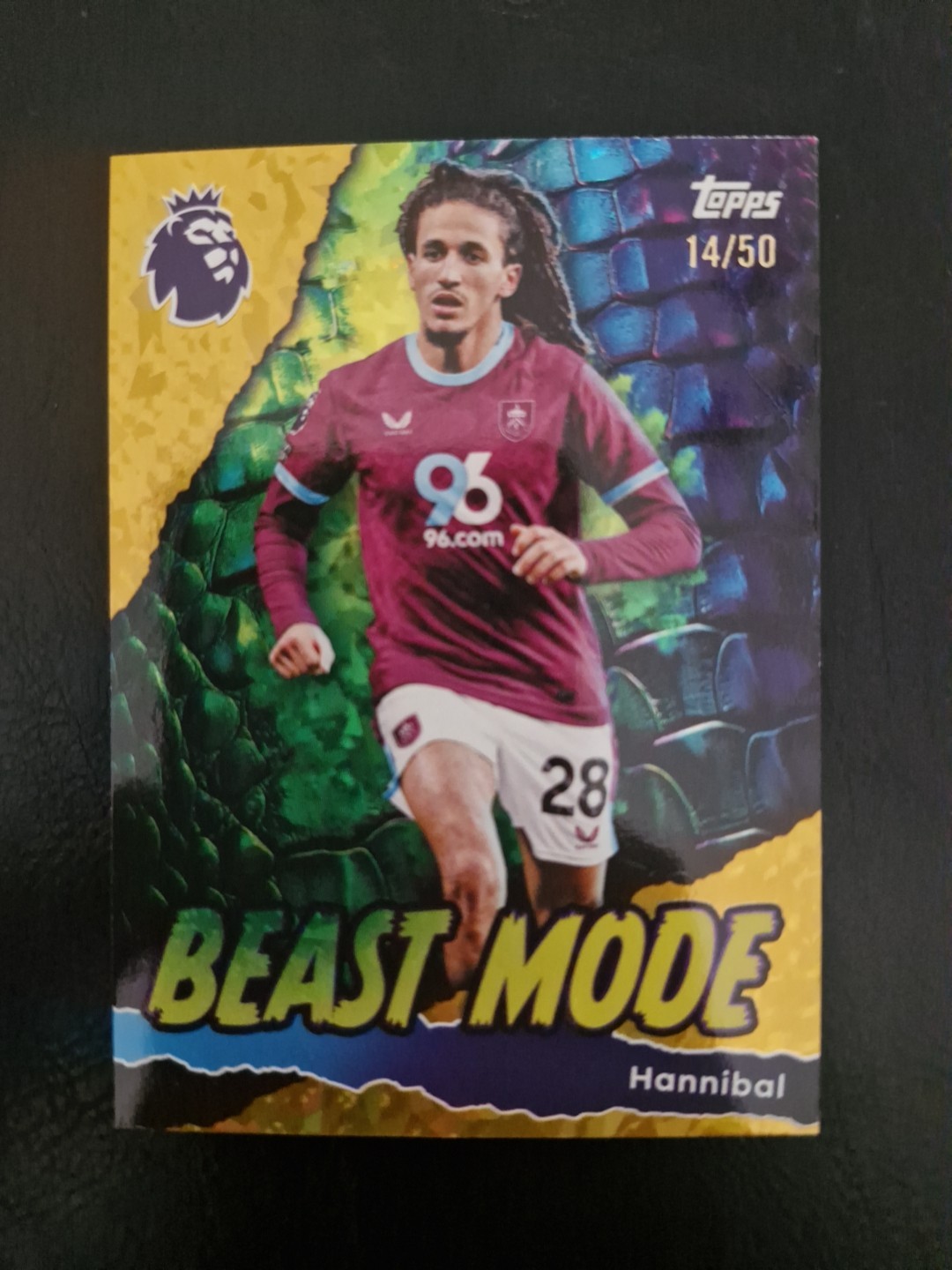 Topps Premier League 2026 Hannibal Gold /50 Beast Mode Burnley FC Numbered 14/50 for sale on Ebay
