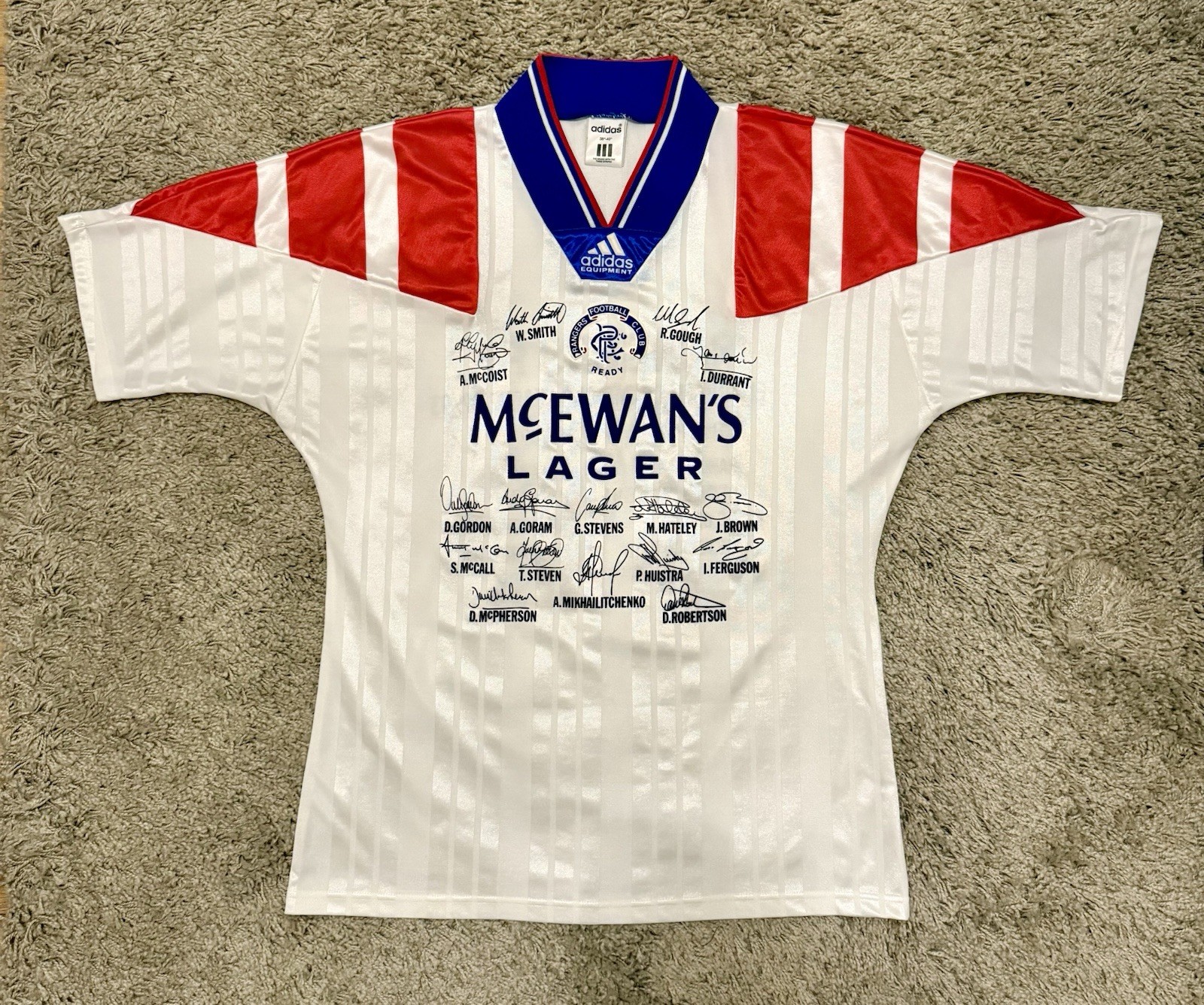 Rangers Adidas 92/93 Away Commemorative Champions League Edition Size 38”-40” for sale on Ebay