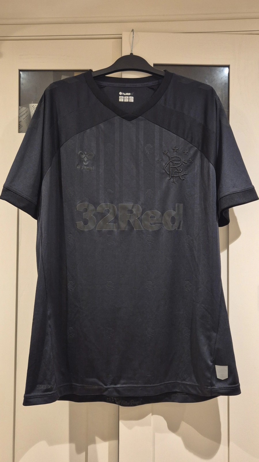 Original Glasgow Rangers Black Out Football Shirt for sale on Ebay