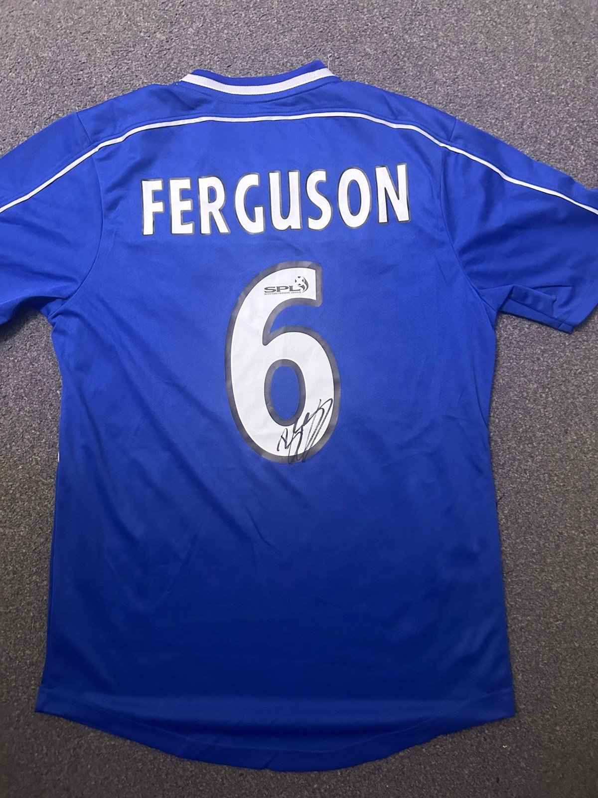 Signed Barry Ferguson Rangers Retro Football Shirt With Photo Proof for sale on Ebay
