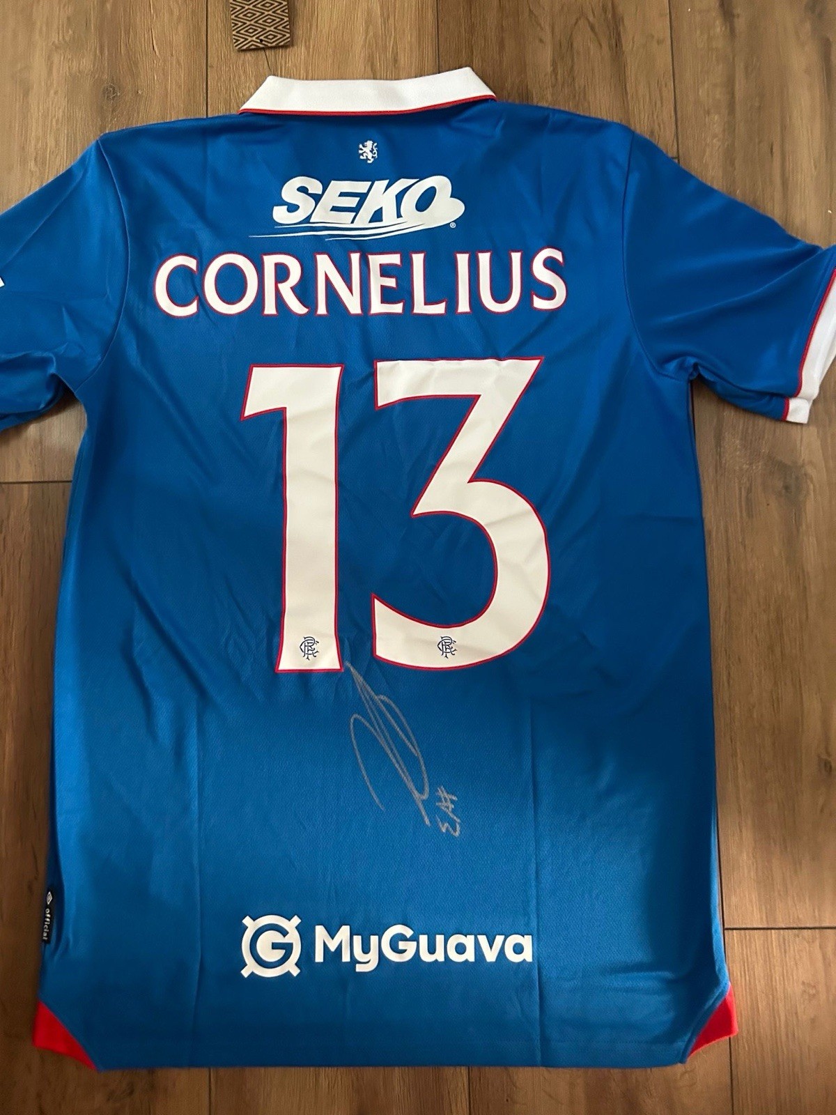 Signed Derek Cornelius Rangers Fc Football Shirt With Photo Proof for sale on Ebay