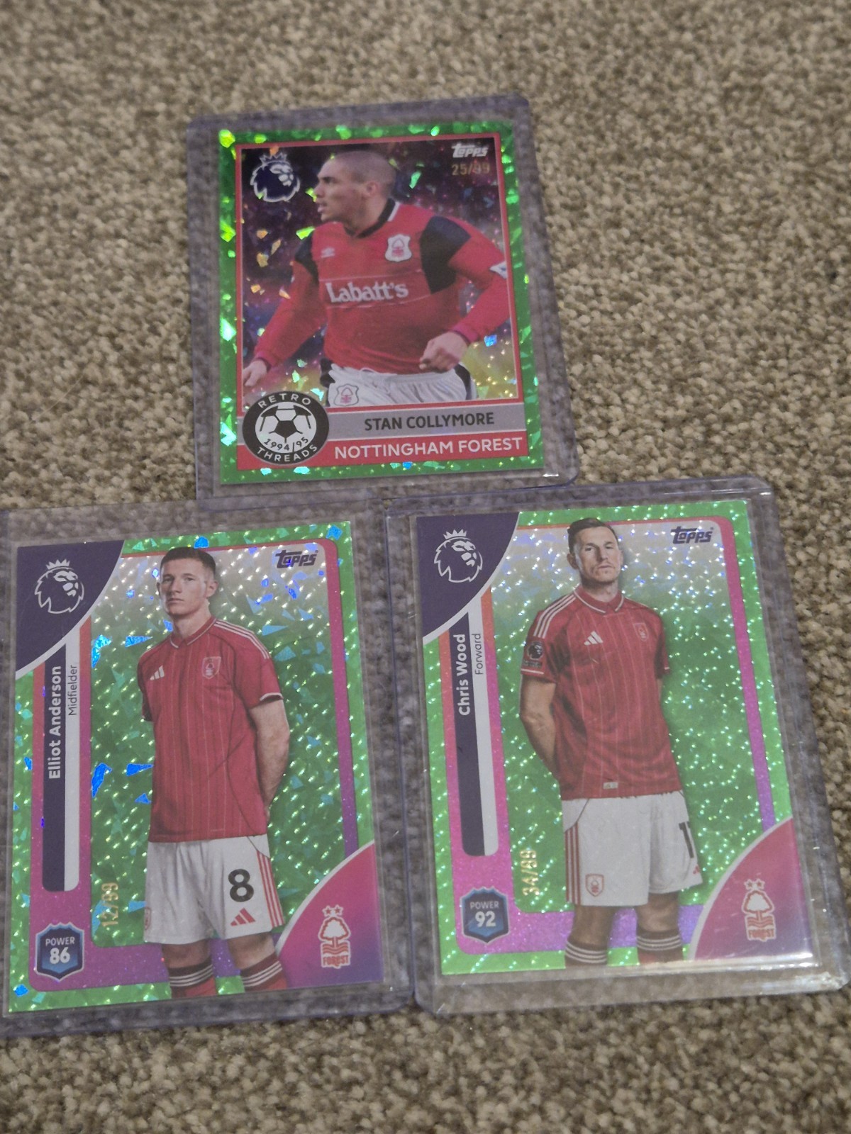 Nottingham Forest /99 Bundle.  Topps Premier League 2026.  Anderson, Wood, Colly for sale on Ebay