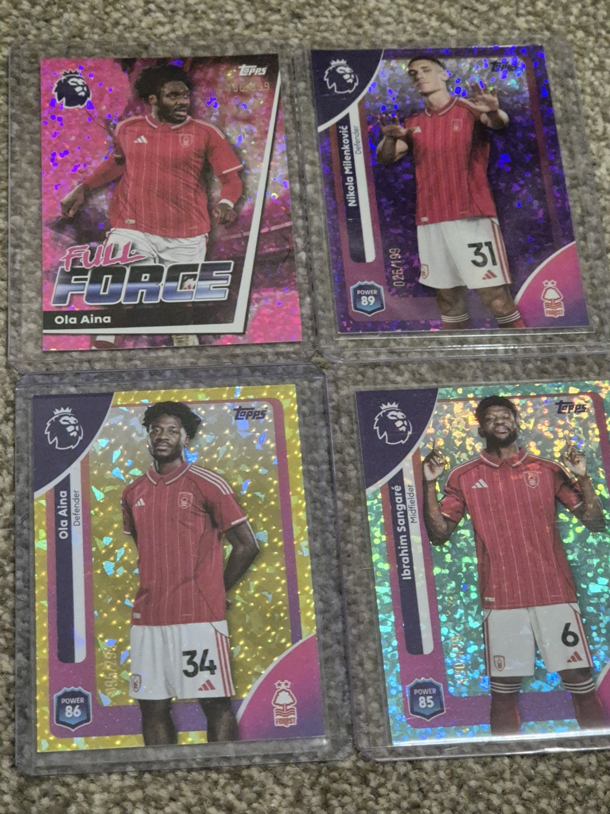 Nottingham Forest Numbered Bundle Topps Premier League 2026. for sale on Ebay