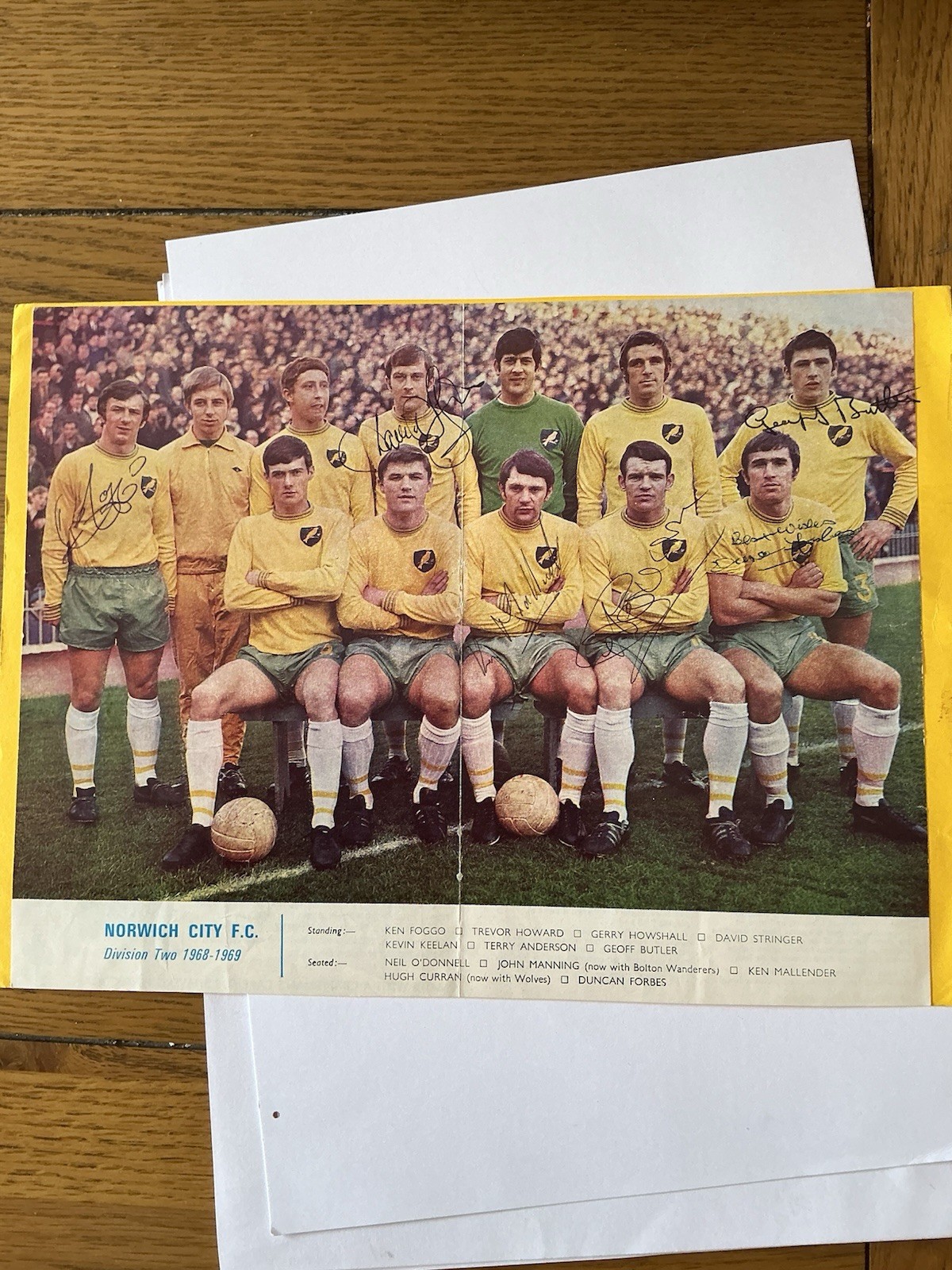 NORWICH CITY Signed Magazine Picture 1968/9 Signed By 6. for sale on Ebay