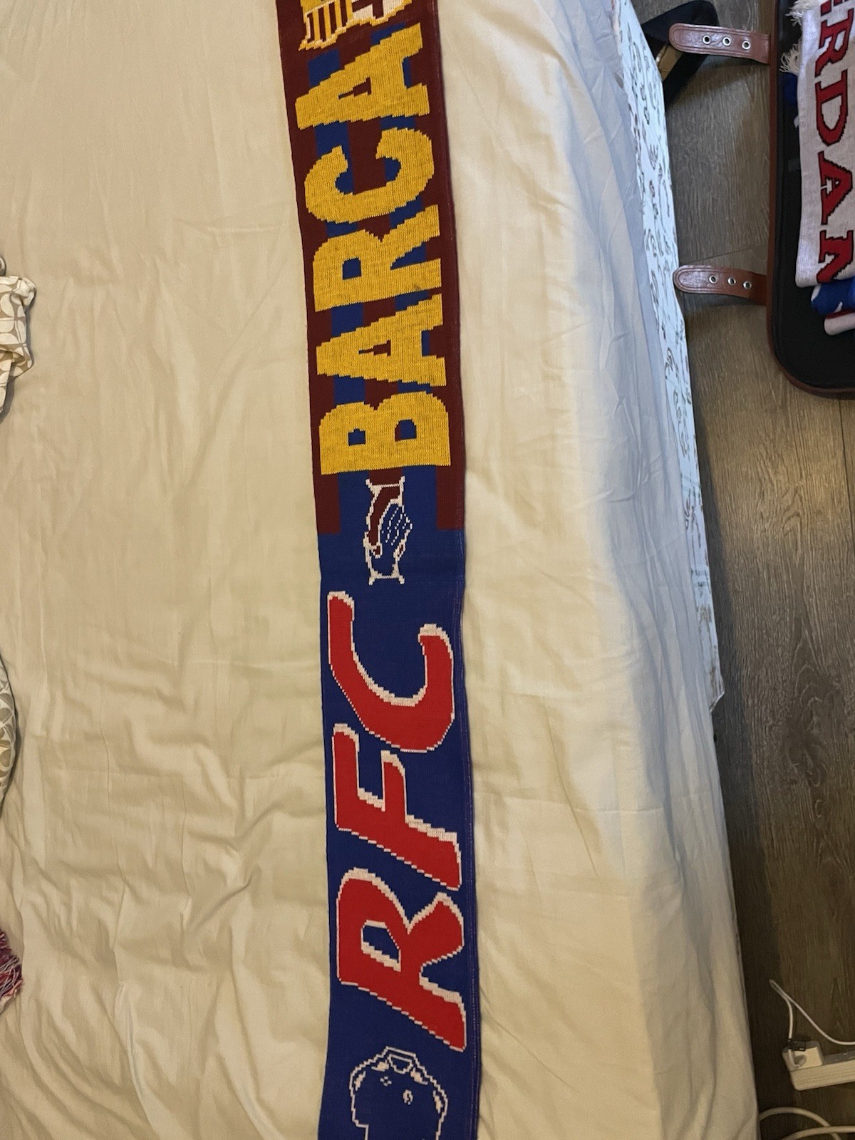 Rangers /barca Scarf for sale on Ebay
