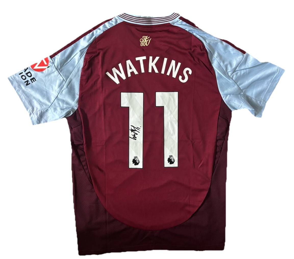 OLLIE WATKINS Signed Aston Villa 24/25 Shirt With COA/Proof Football  for sale on Ebay