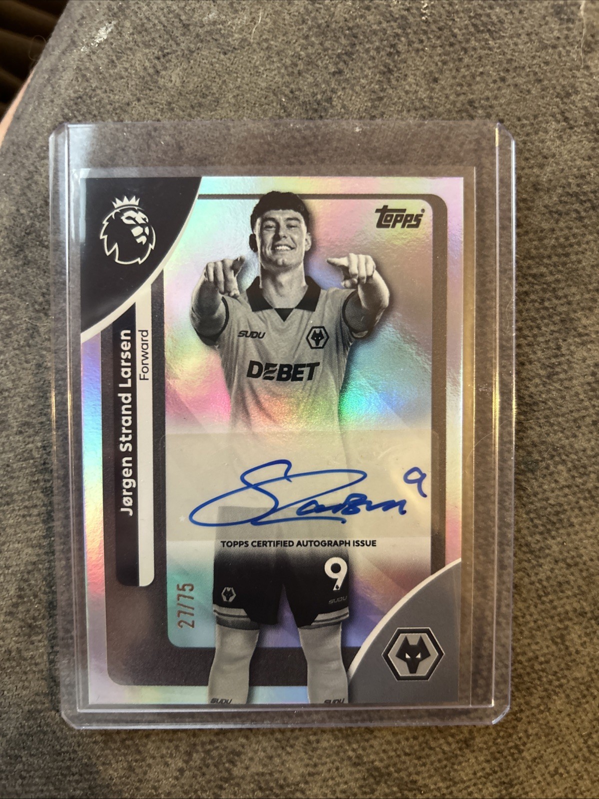 Topps Premier League 2025/2026 Strand Larsen Auto /75 Wolves Autograph for sale on Ebay