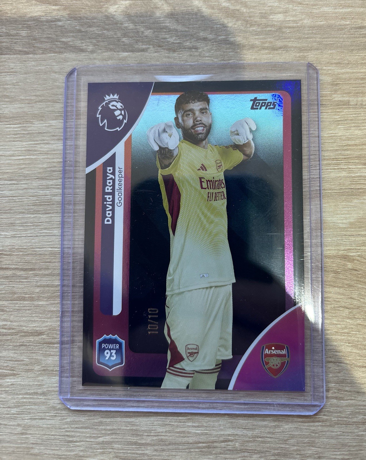 David Raya Topps 25/26 Premier League Numbered 10/10 Arsenal for sale on Ebay