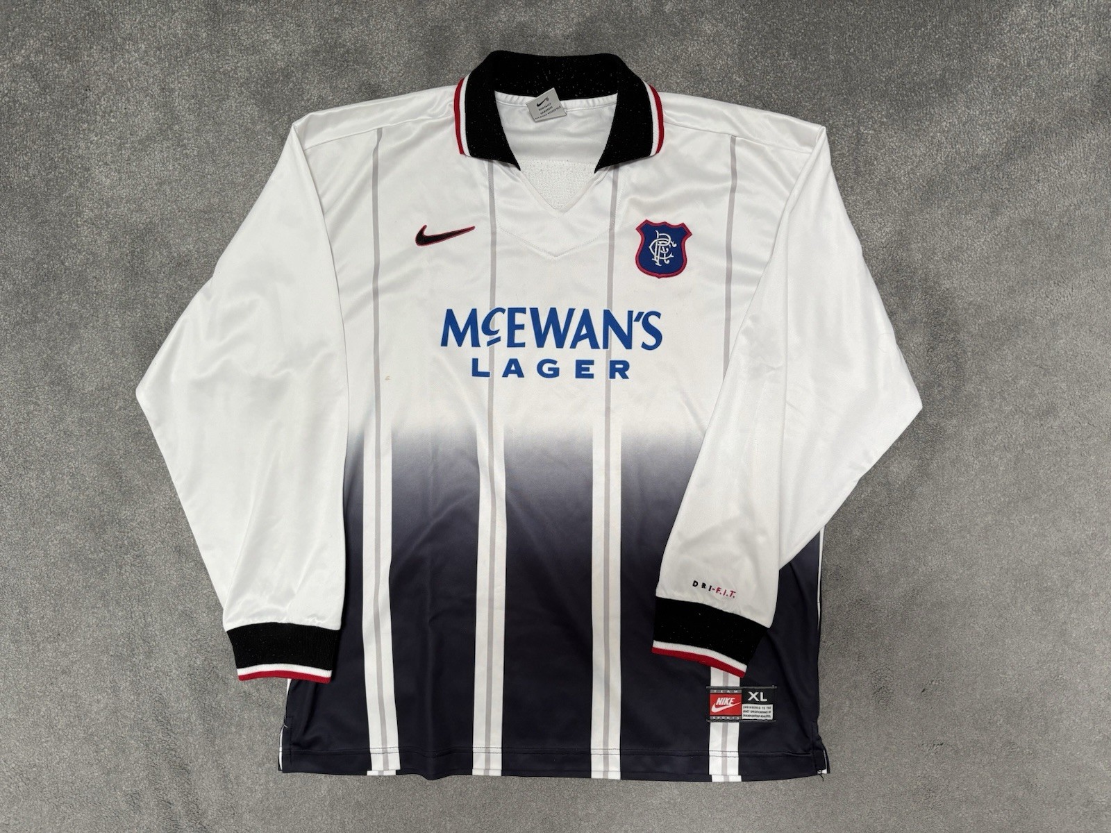 Rangers Long Sleeve Nike Away Kit 97-98 Size XL for sale on Ebay