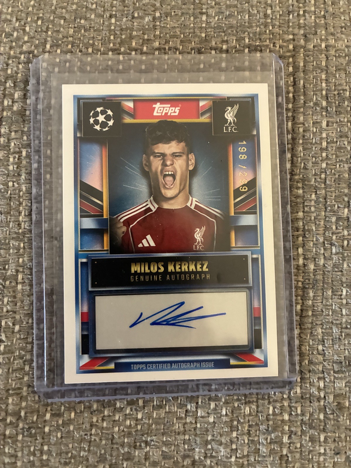 MC-MK Milos Kerkez Genuine Auto /299 - Topps Match Attax 2025-26 - Liverpool for sale on Ebay
