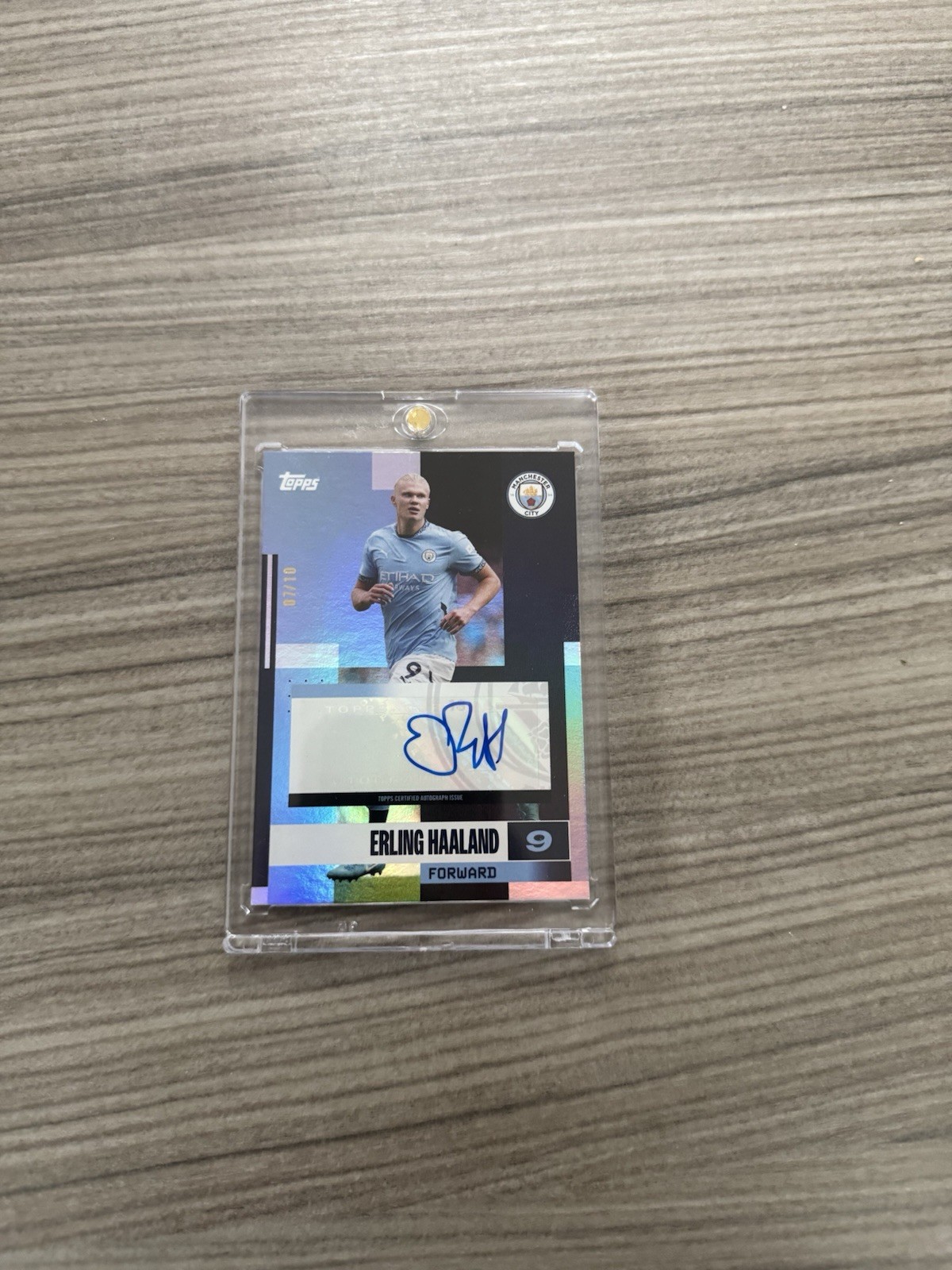 Topps Erling Haaland Autograph 7 /10 Manchester City Team Set 2024-25 Card for sale on Ebay