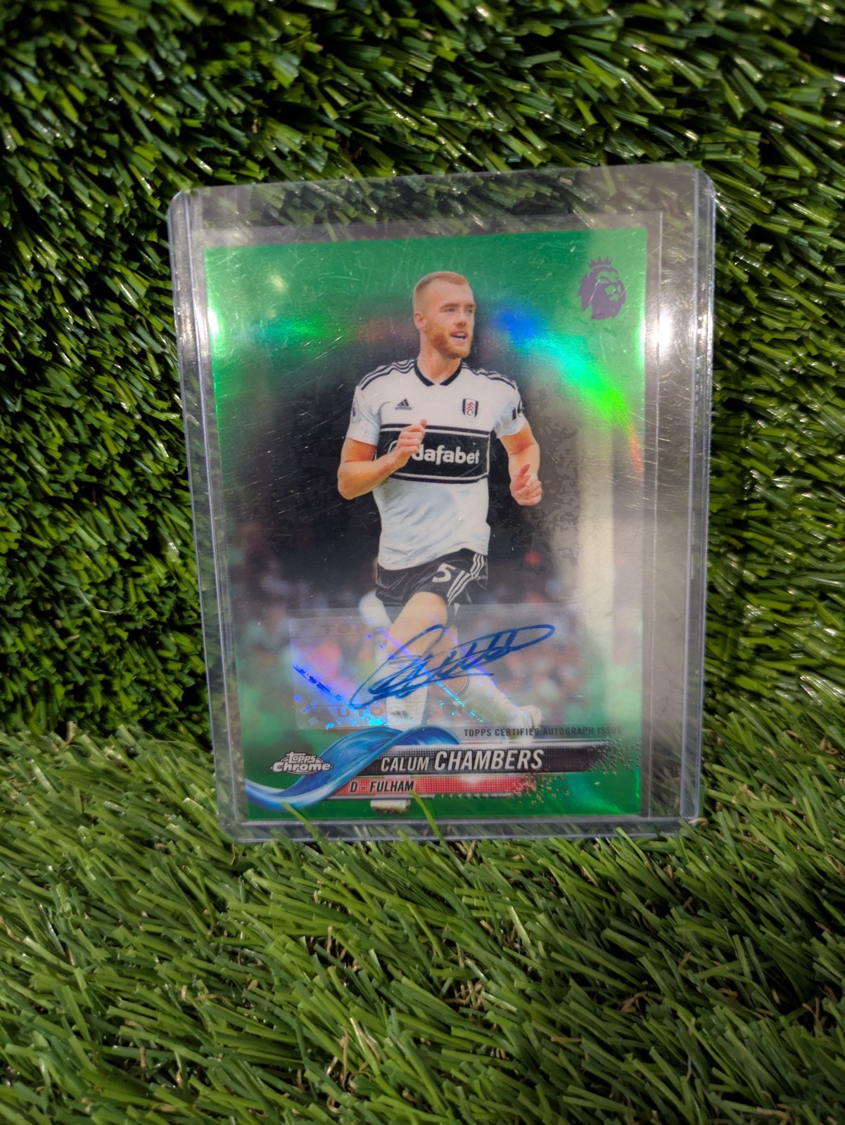 Calum Chambers 2018-19 Topps Chrome PL Green Auto /99 - Fulham for sale on Ebay