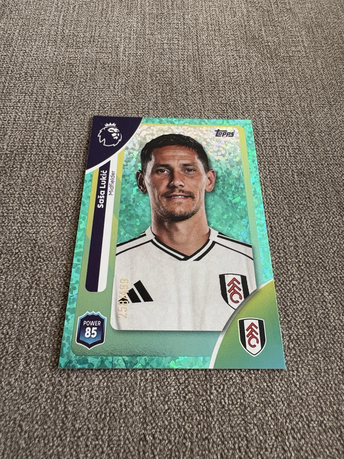 Topps Premier League 2026 Sasa Lukic Agua Numbered /499 Parallel Fulham for sale on Ebay