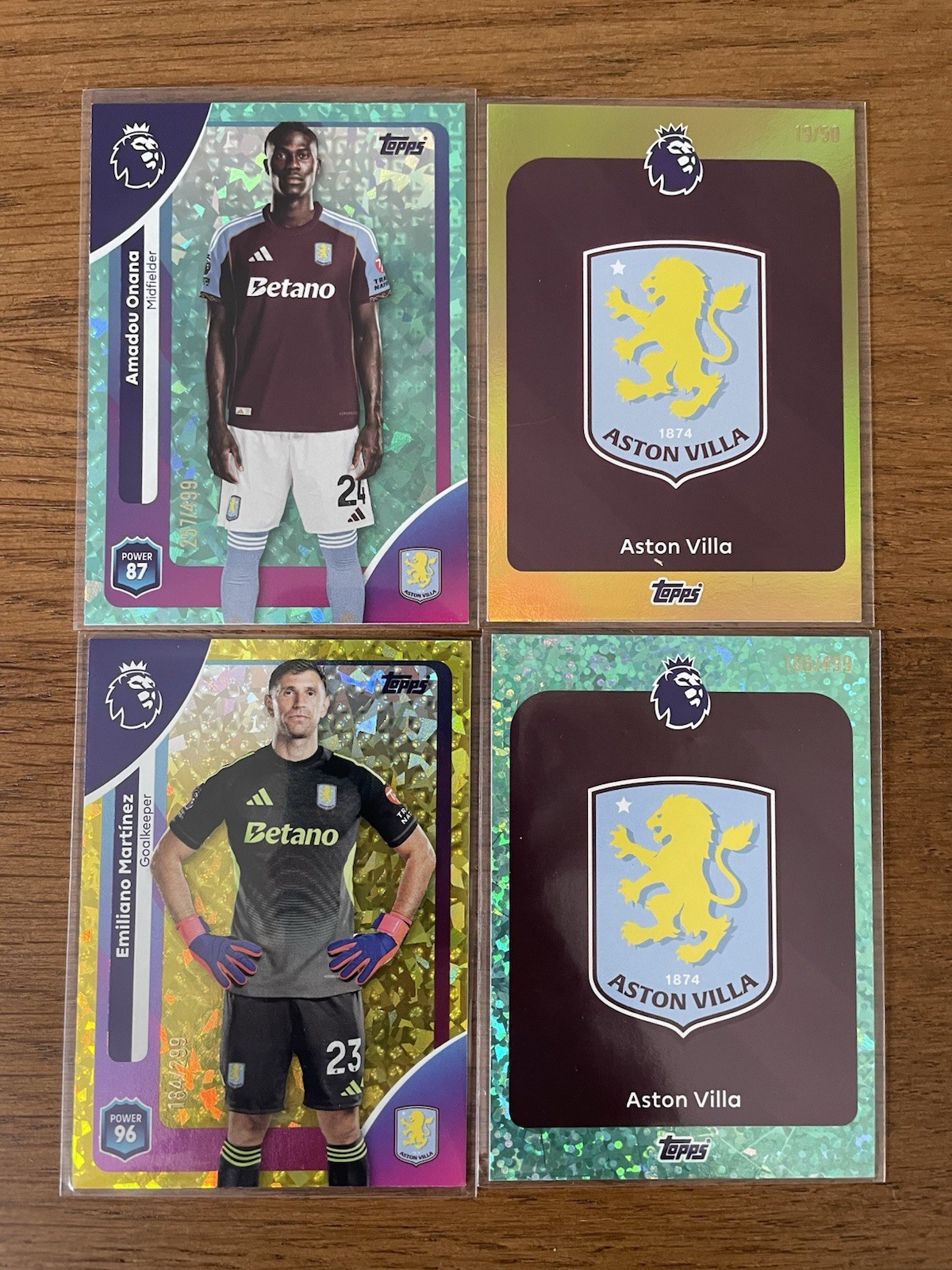 Topps Premier League 2025/2026 Numbered Bundle - Aston Villa And Fulham for sale on Ebay