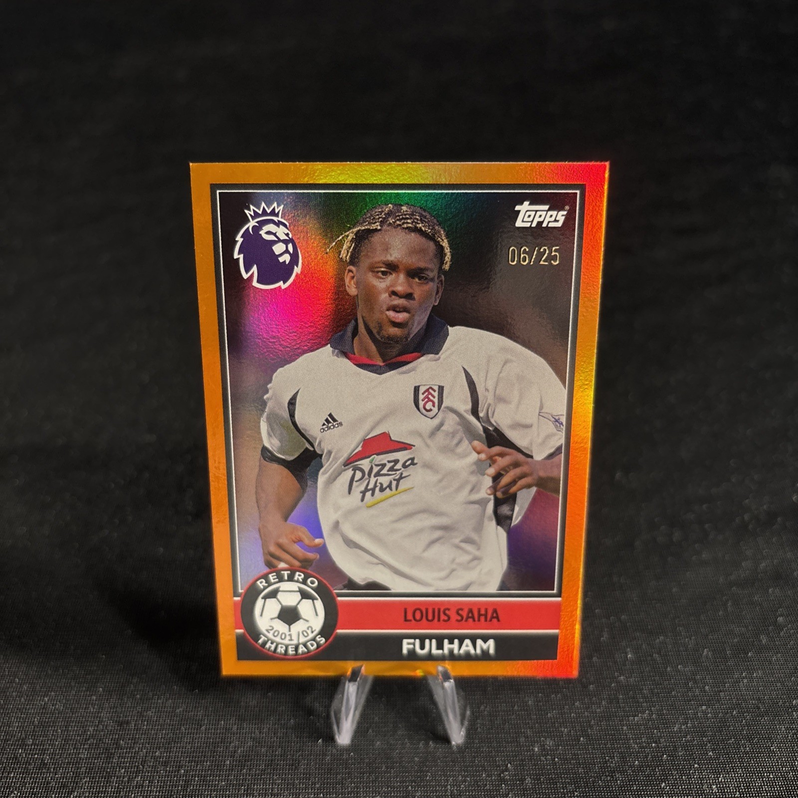 Topps Louis Saha Retro Threads 2025/2026 Premier League Fulham Orange /25 for sale on Ebay