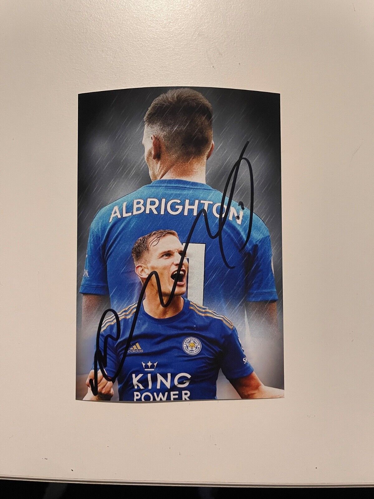 Marc Albrighton Hand Signed Leicester City 6x4 Photo Football Autograph 11 for sale on Ebay
