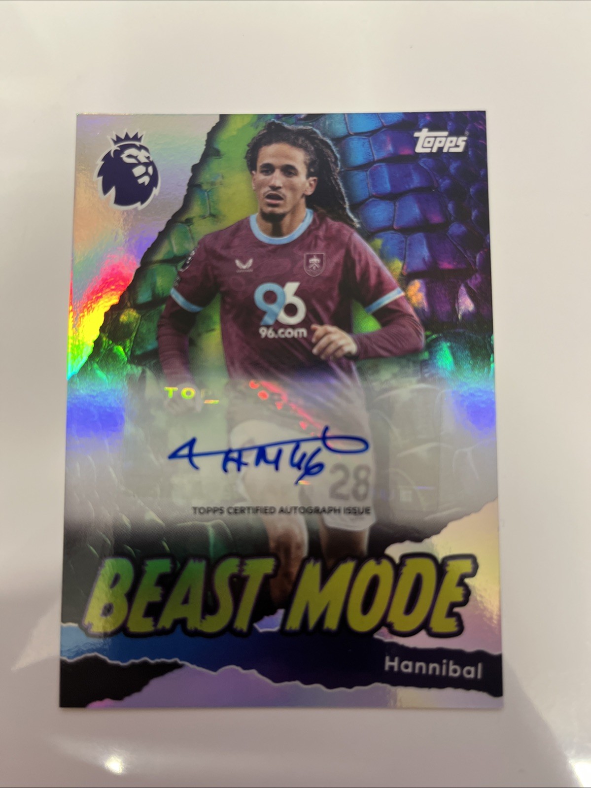 Hannibal Burnley Beast Mode Autograph Topps Premier League 2026 for sale on Ebay