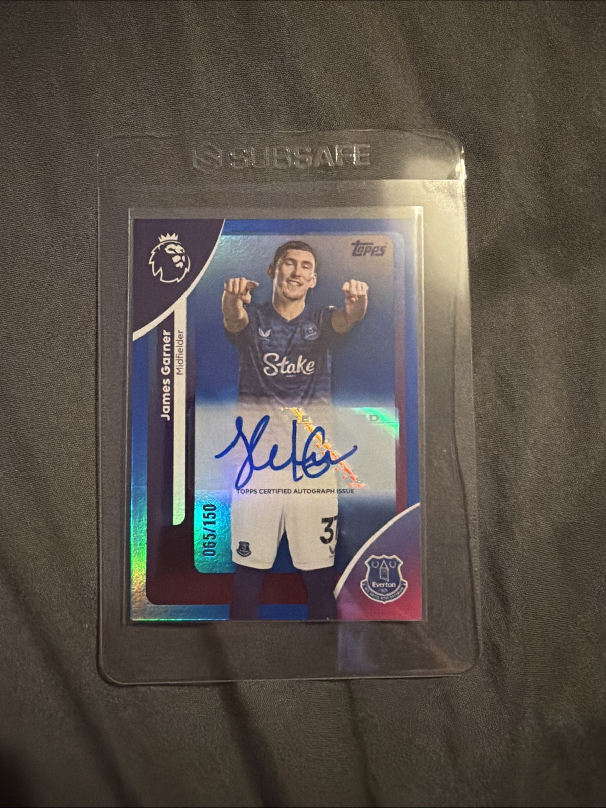 Topps premier league 2025/2026 Everton James Garner auto 65/150 for sale on Ebay