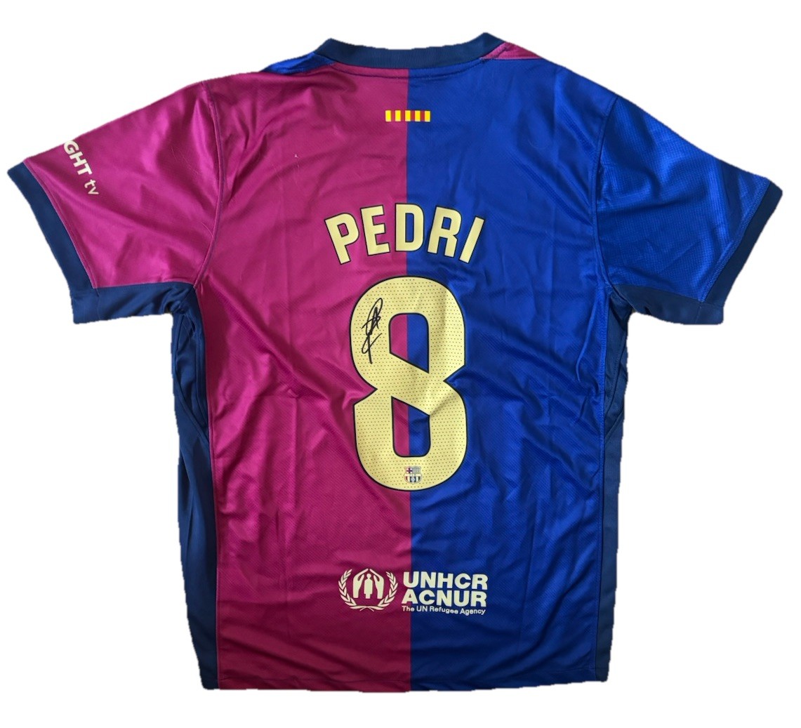 PEDRI Signed 2024/25 Barcelona FC jersey black pen Spain RARE Proof/COA for sale on Ebay