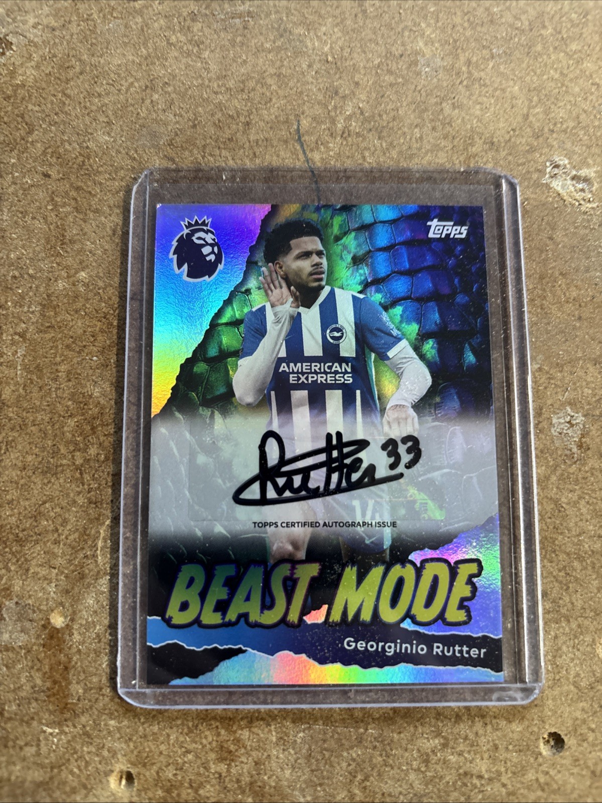 Georginio Rutter Beast Mode Auto Topps Premier League 2025/2026 Brighton 25/26 for sale on Ebay