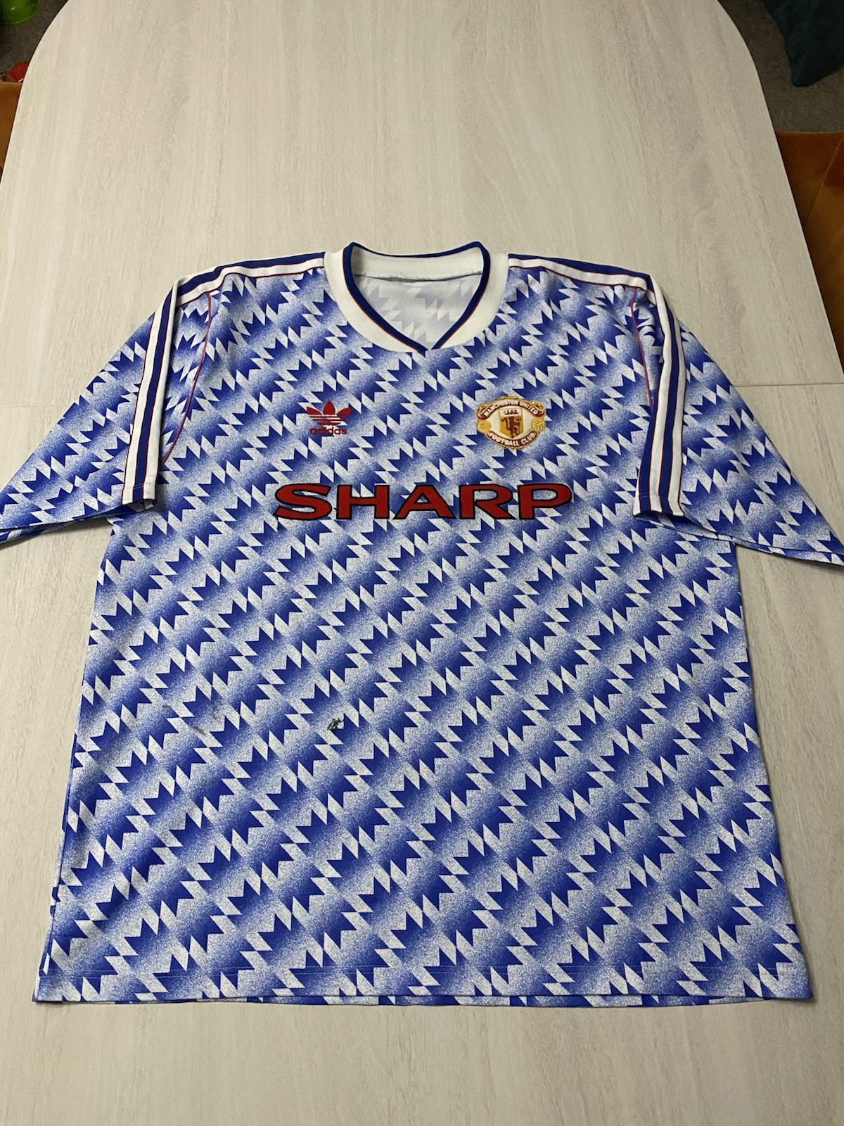Manchester United Vintage Shirt 1990/1992 Away Men’s Large Xl Authentic Rare for sale on Ebay