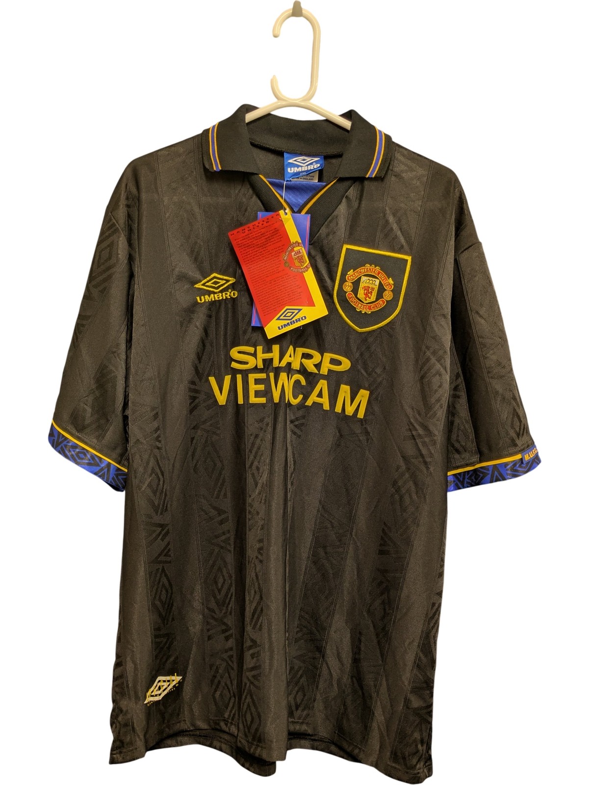 Umbro Manchester United Away Shirt 1993 - 1994 Black, New Tagged Size XL (KN) for sale on Ebay