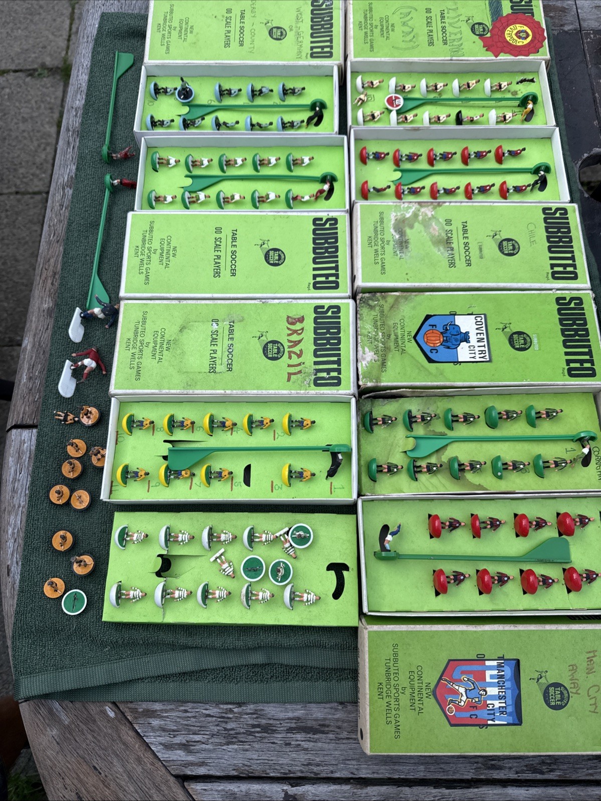 Subbuteo teams Brazil Liverpool Coventry Celtic Chile Bulgaria for sale on Ebay