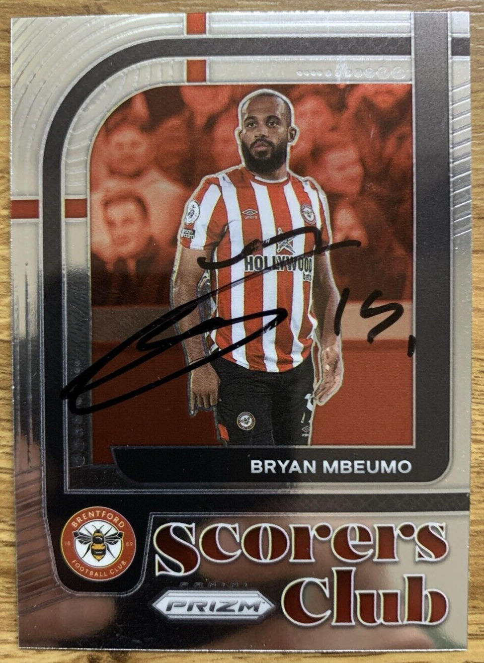PANINI PRISM 2022/23 SIGNED CARD - BRYAN MBEUMO - SCORERS CLUB - BRENTFORD for sale on Ebay