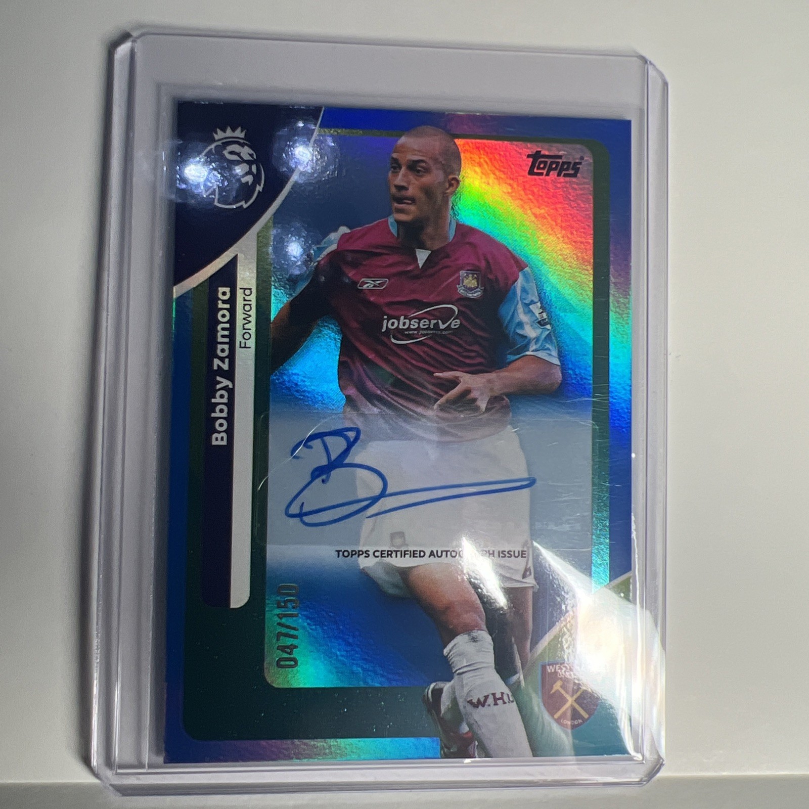 Topps Premier League 25/26 Bobby Zamora Signed 47/150 West Ham Autograph Card for sale on Ebay