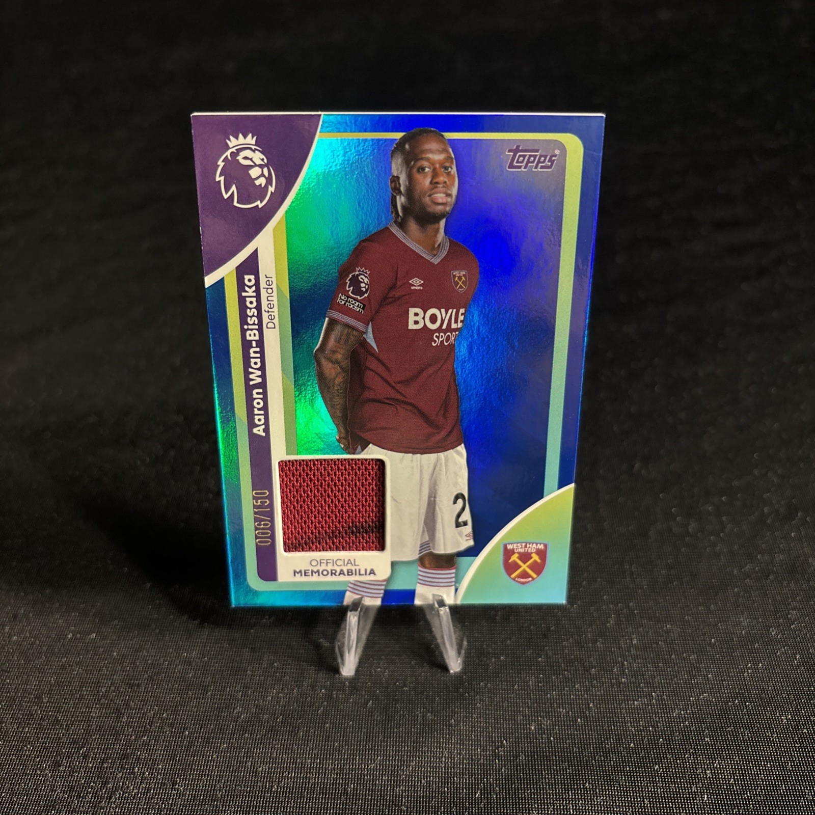 Aaron Wan-Bissaka /150 Topps Premier League 2026 - West Ham Player Worn Relic for sale on Ebay