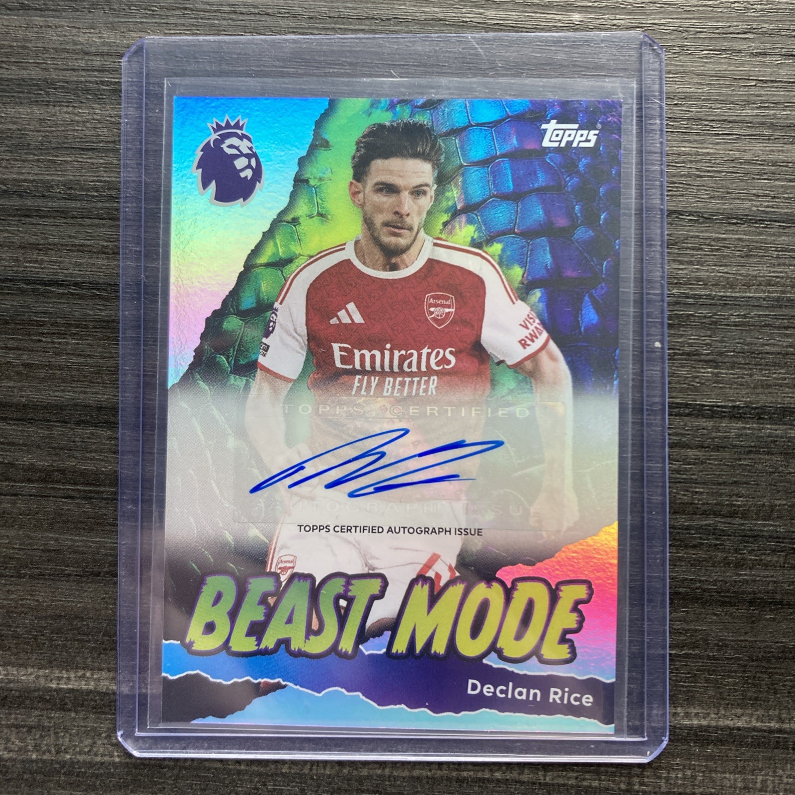 Declan Rice auto beast mode Topps 2025/26 Premier League Trading Card Arsenal for sale on Ebay