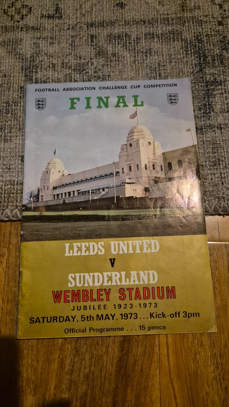 1973 leeds United v Sunderland fa cup final programme for sale on Ebay